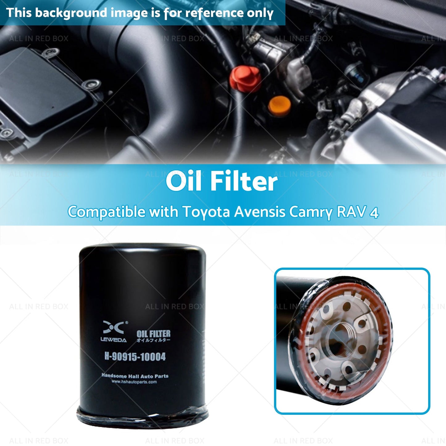 Oil Filter Suitable for Toyota Avensis Camry RAV 4 90915-YZZE2 1AZFE, 2AZFE-2