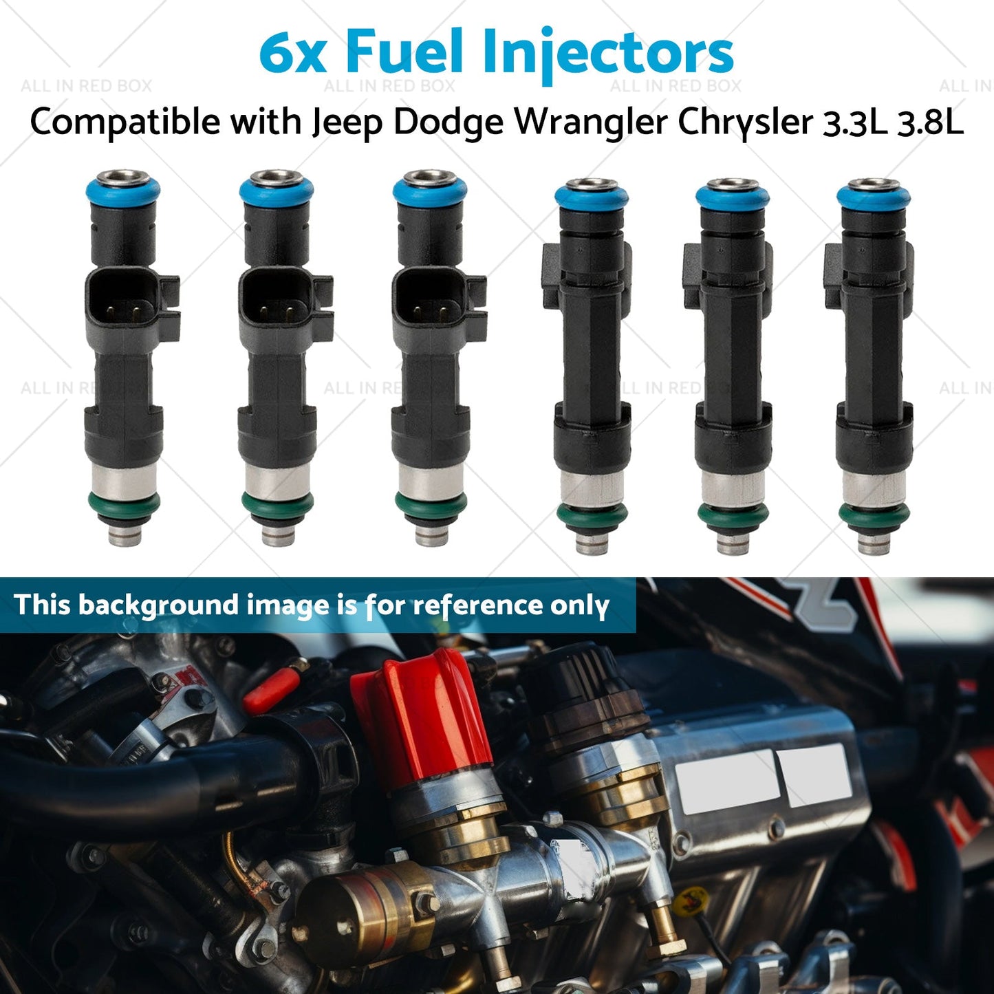 0280158119 6x Fuel Injectors Suitable for Jeep Dodge Wrangler Chrysler 3. 3L 3. 8L