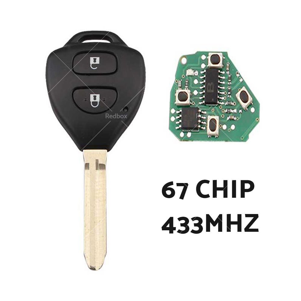 Complete Remote Car Key Suitable For Toyota Hilux or Yaris 2005-2009 4D-67-3