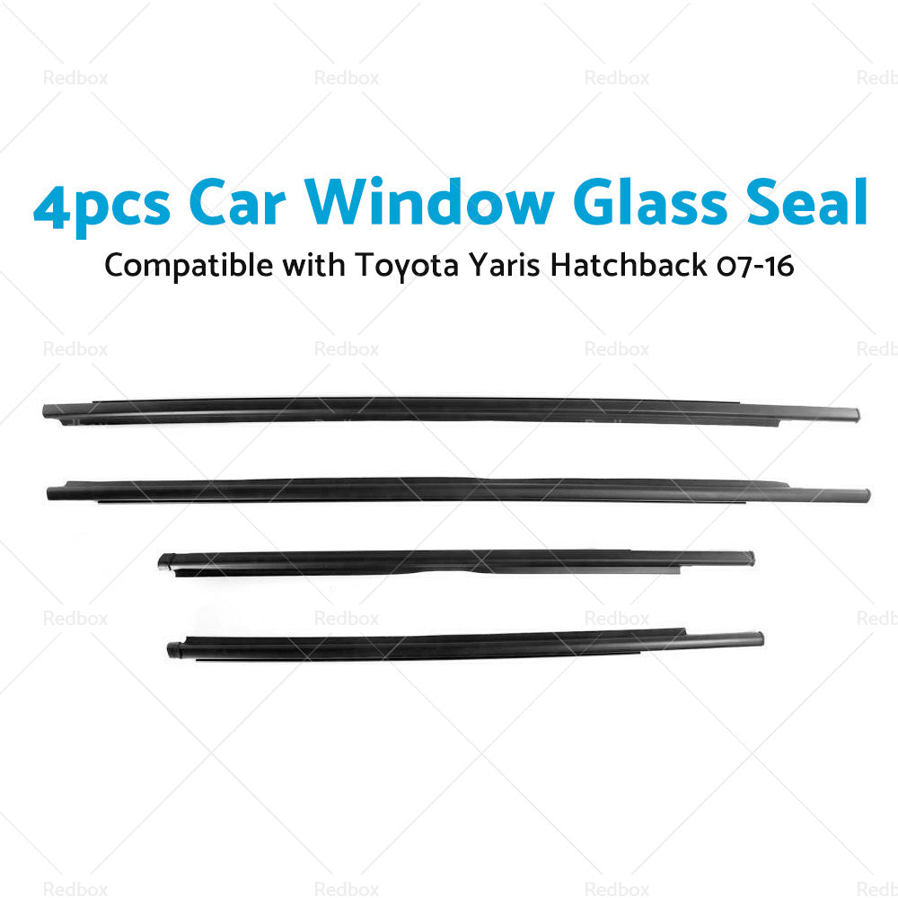 4PCS Window Glass Seal Weatherstrip Suitable For Toyota Yaris Hatchback 07-16-3