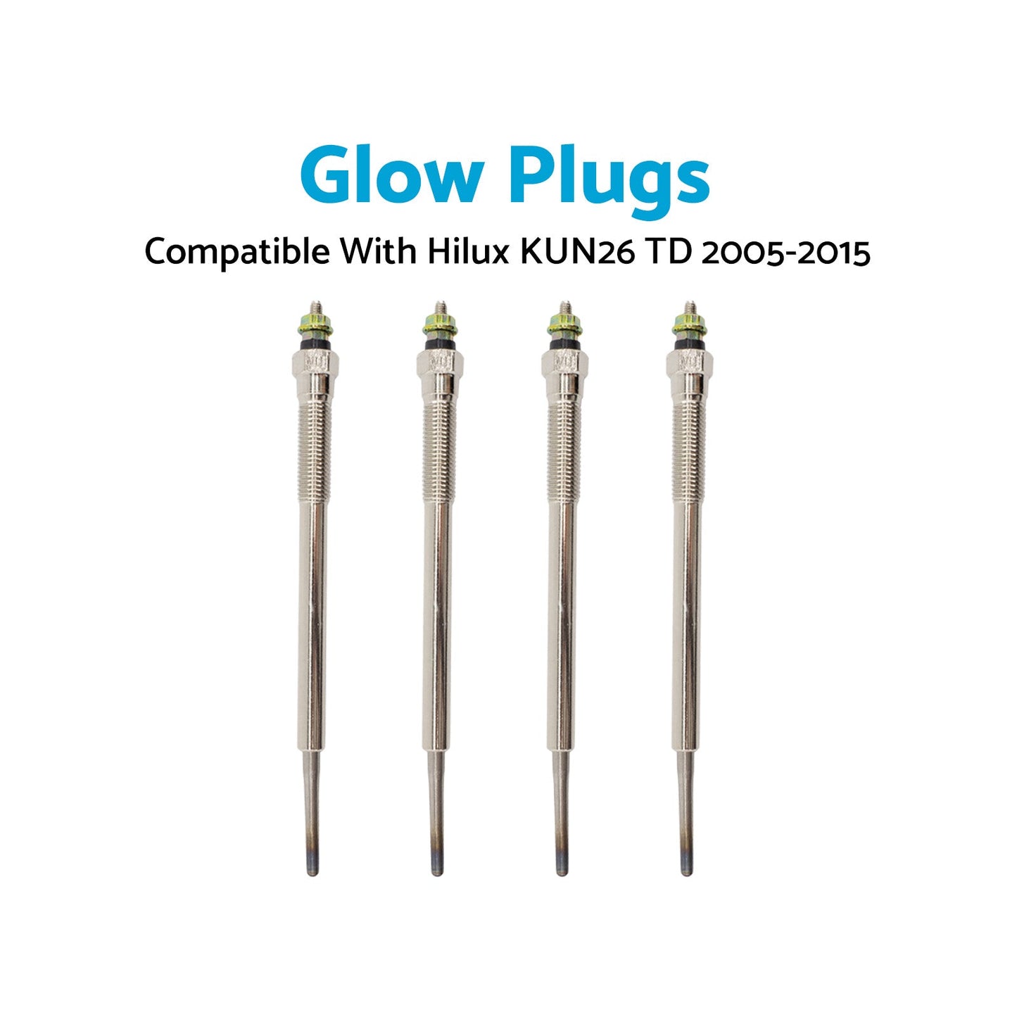4Pcs Bosch Glow Plugs Suitable for Hilux KUN26 TD 1KD-FTV 3.0L 4cyl 2005-2015-0