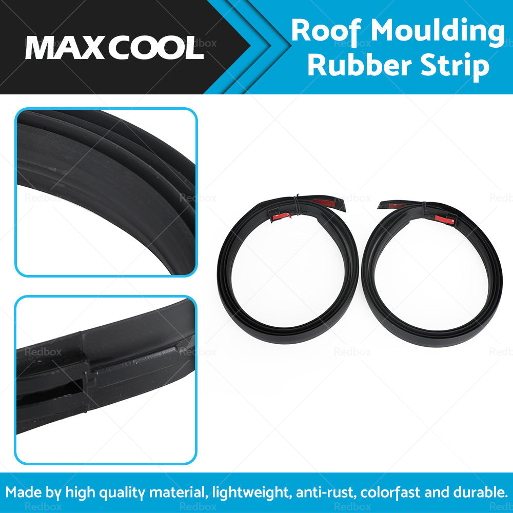 Pair LH and RH Dual Cab Roof Moulding Rubber Strip Suitable For Toyota Hilux 05-15