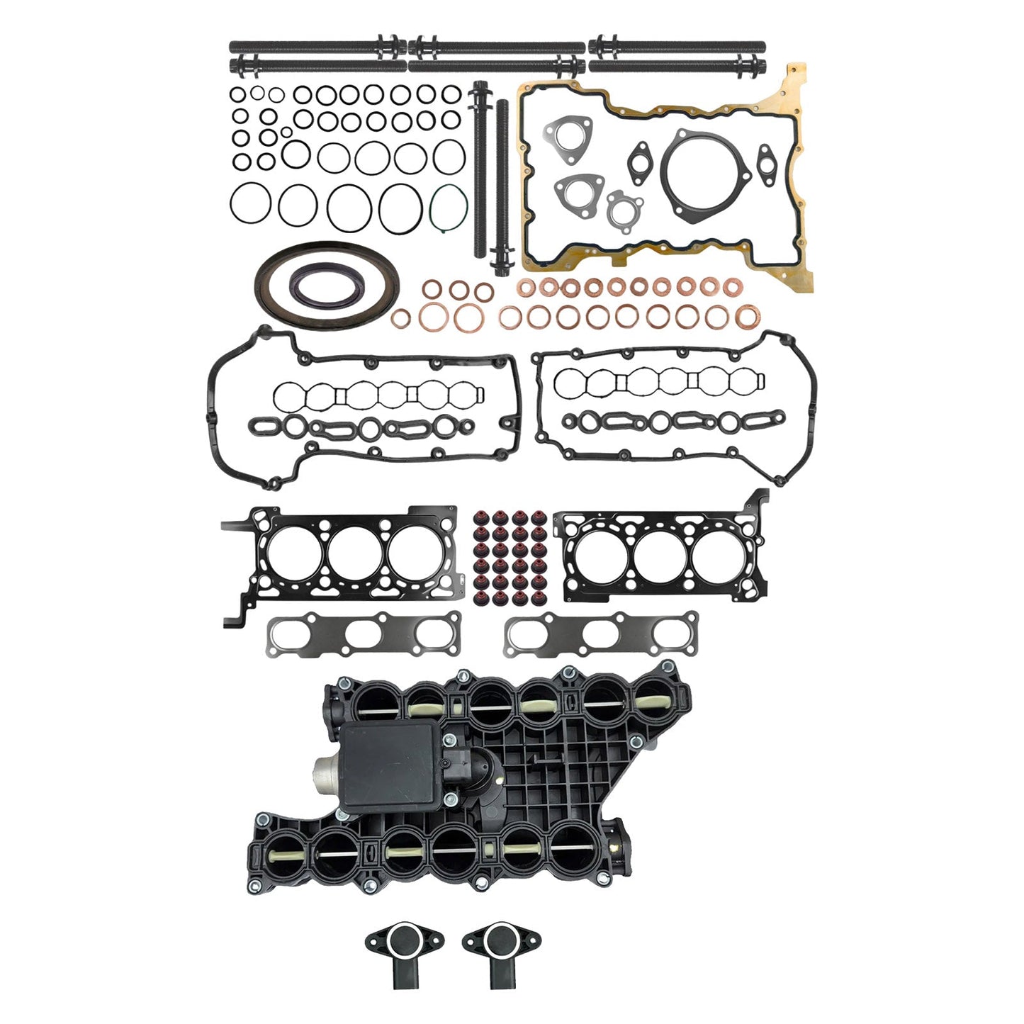 Cylinder Head Gasket Kit + Intake Swirl Motor Suitable for Jeep Cherokee 11-23-1