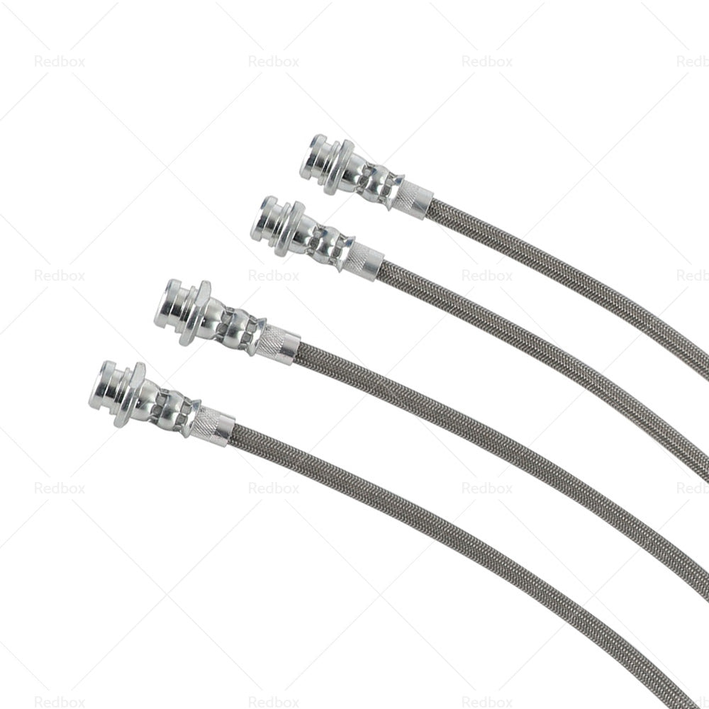 FrontRear Braided Brake Line Hose Set Fit Nissan Patrol GQ Y60 or Ford Maverick DA-4