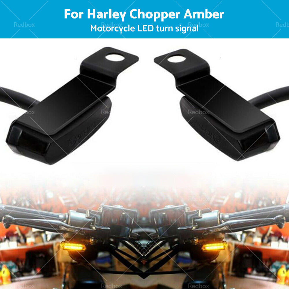 6 LED Mini Motorcycle Front Turn Signal Indicator Amber Light For Harley Chopper-1