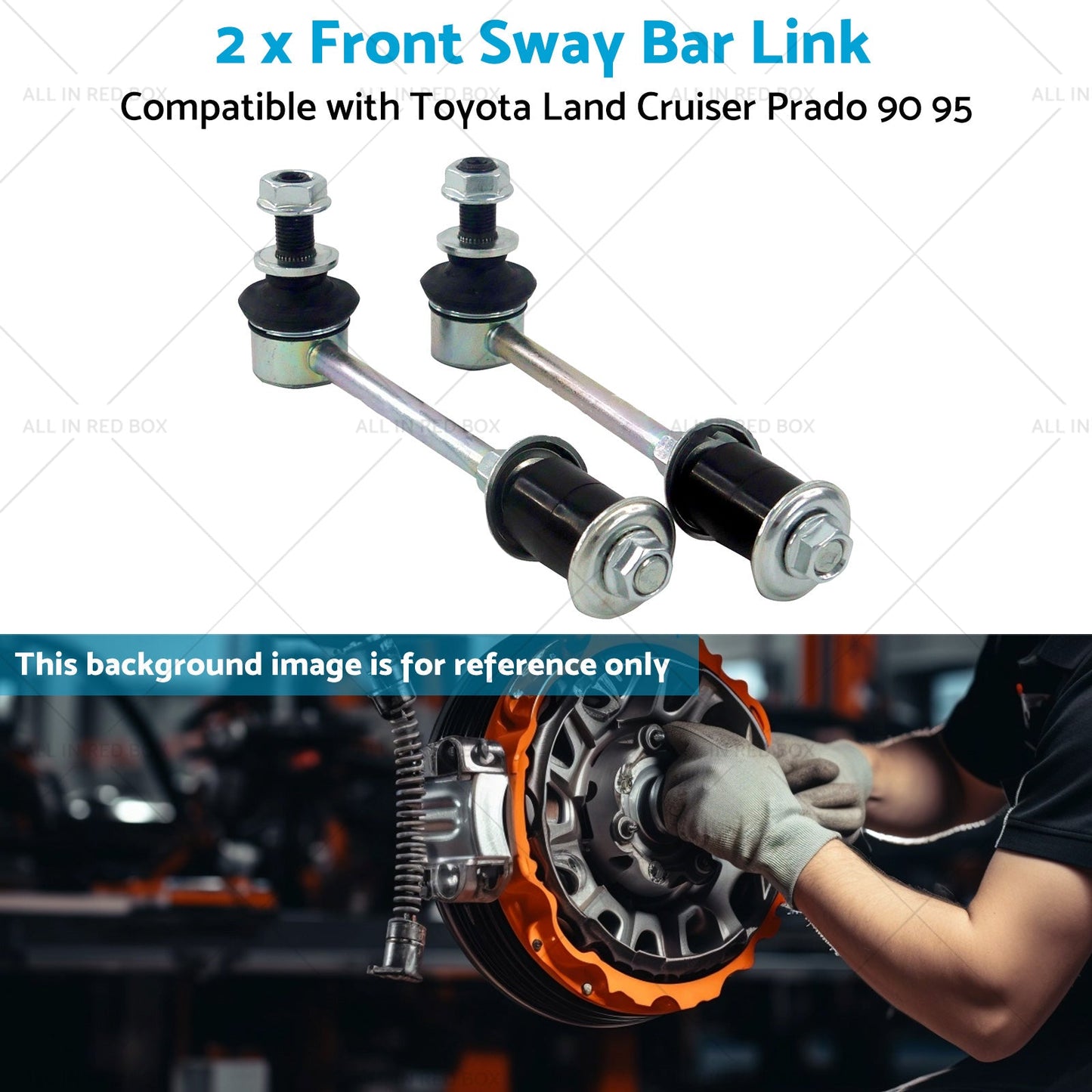 2PCS Front Sway Bar Link Kit Suitable For Toyota Land Cruiser Prado 90 95 96-02-4