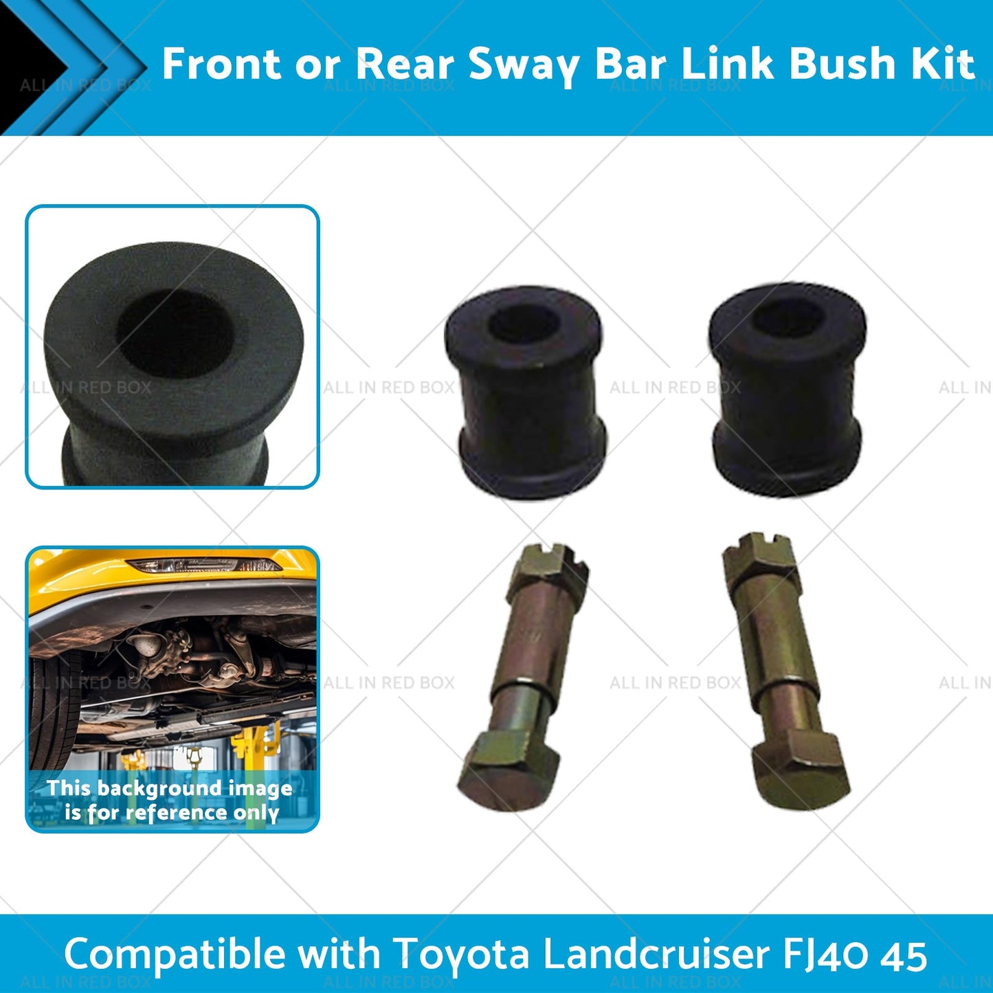 2x Sway Bar Link Bush Front or Rear Suitable for Toyota Landcruiser 45 FJ40-1