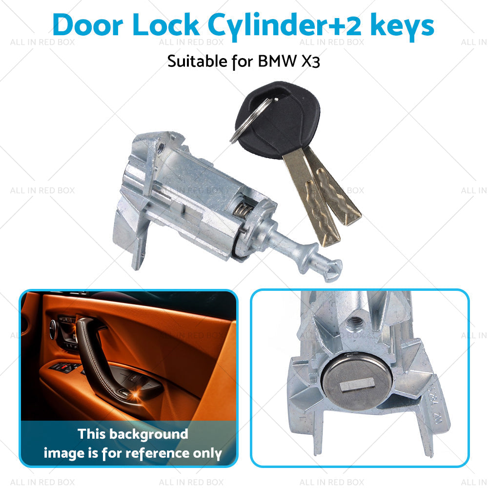 Front left Side Door Lock Cylinder Barrel w Keys Suitable for BMW X3 2003-2010