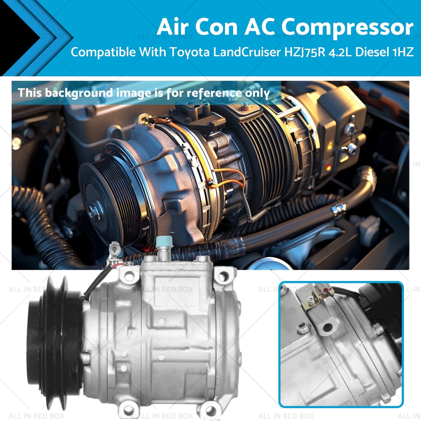 Air Con AC Compressor Suitable for Toyota LandCruiser HZJ75R 4.2L Diesel 1HZ-0