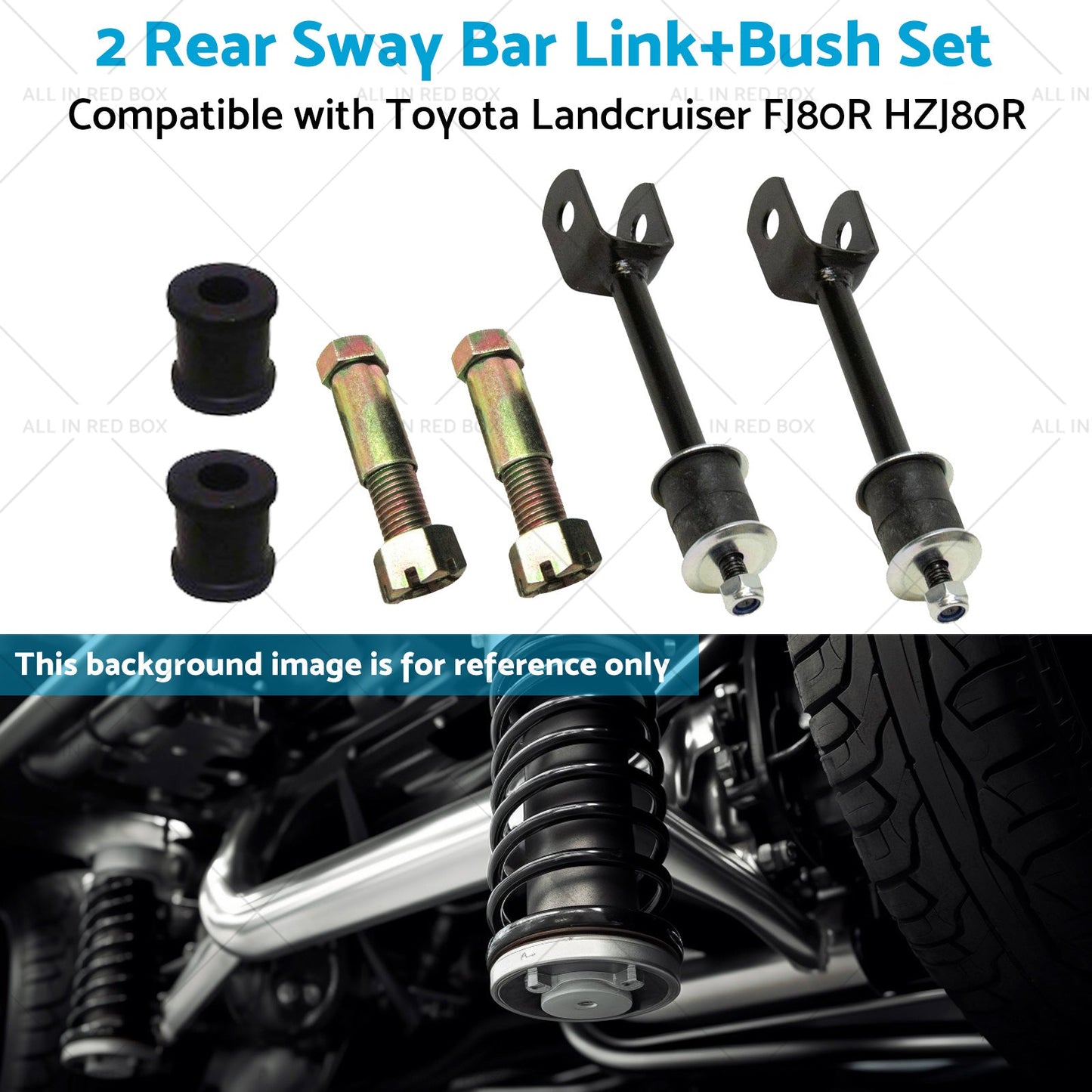 2 Rear Sway Bar LinkBush Kit Suitablefor Toyota Landcruiser FJ80R HZJ80R HDJ80R-4