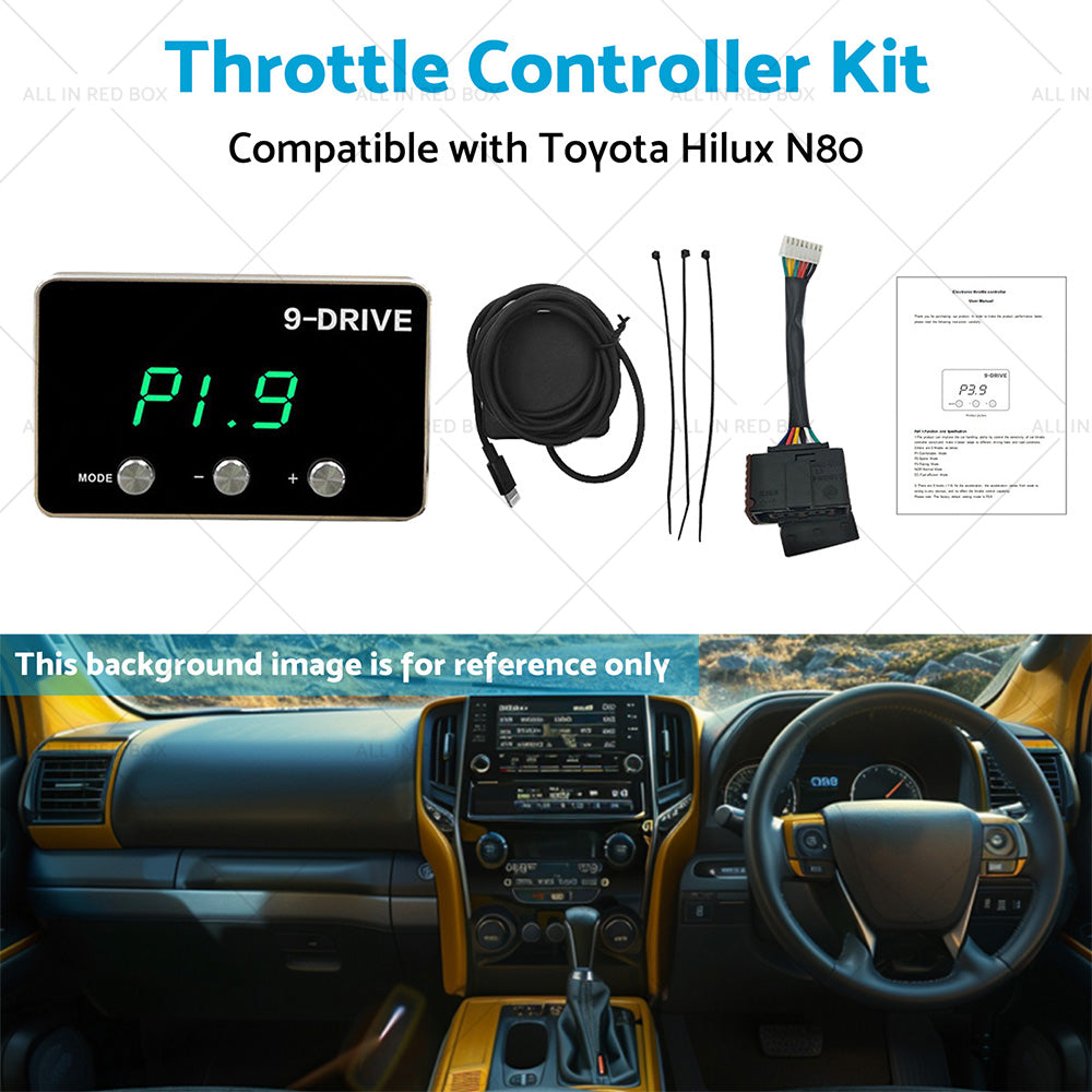 Black EVC WindBooster Throttle Controller Suitable for Toyota Hilux N80 15-21-3