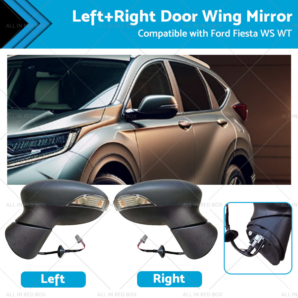 RH LH Pair Electric Door Mirror No Heat Suitable For Ford Fiesta WS WT 08~17-0