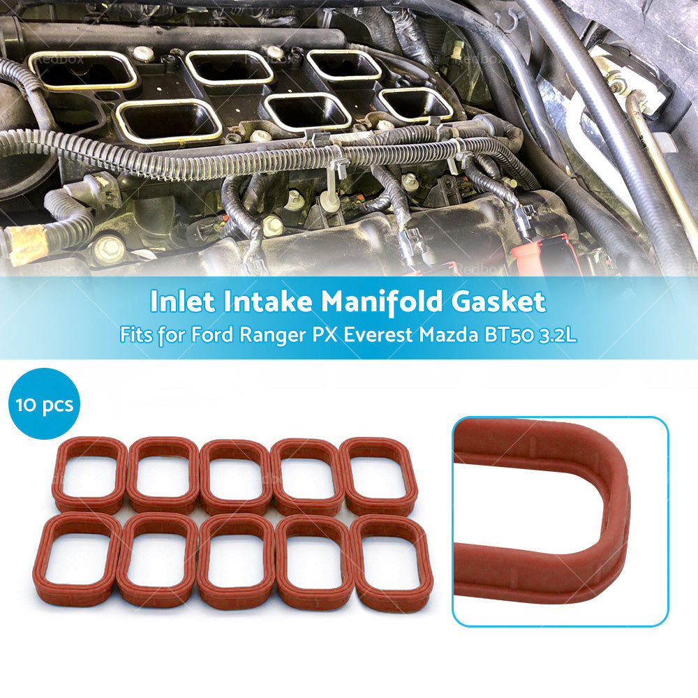 10x Inlet Intake Manifold Gasket Fits for Ford Ranger PX Everest Mazda BT50 3. 2L