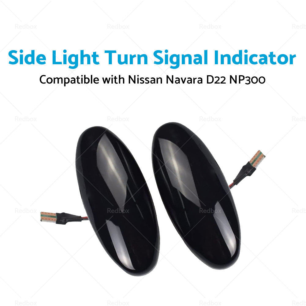 2x Dynamic Side Light Turn Signal Indicator Suitable For Nissan Navara D22 NP300-1