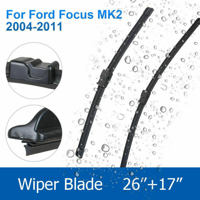 Pair Front Windscreen Wiper Blades 26 inch 17 inch Fits For Ford Focus MK2 2004-2011
