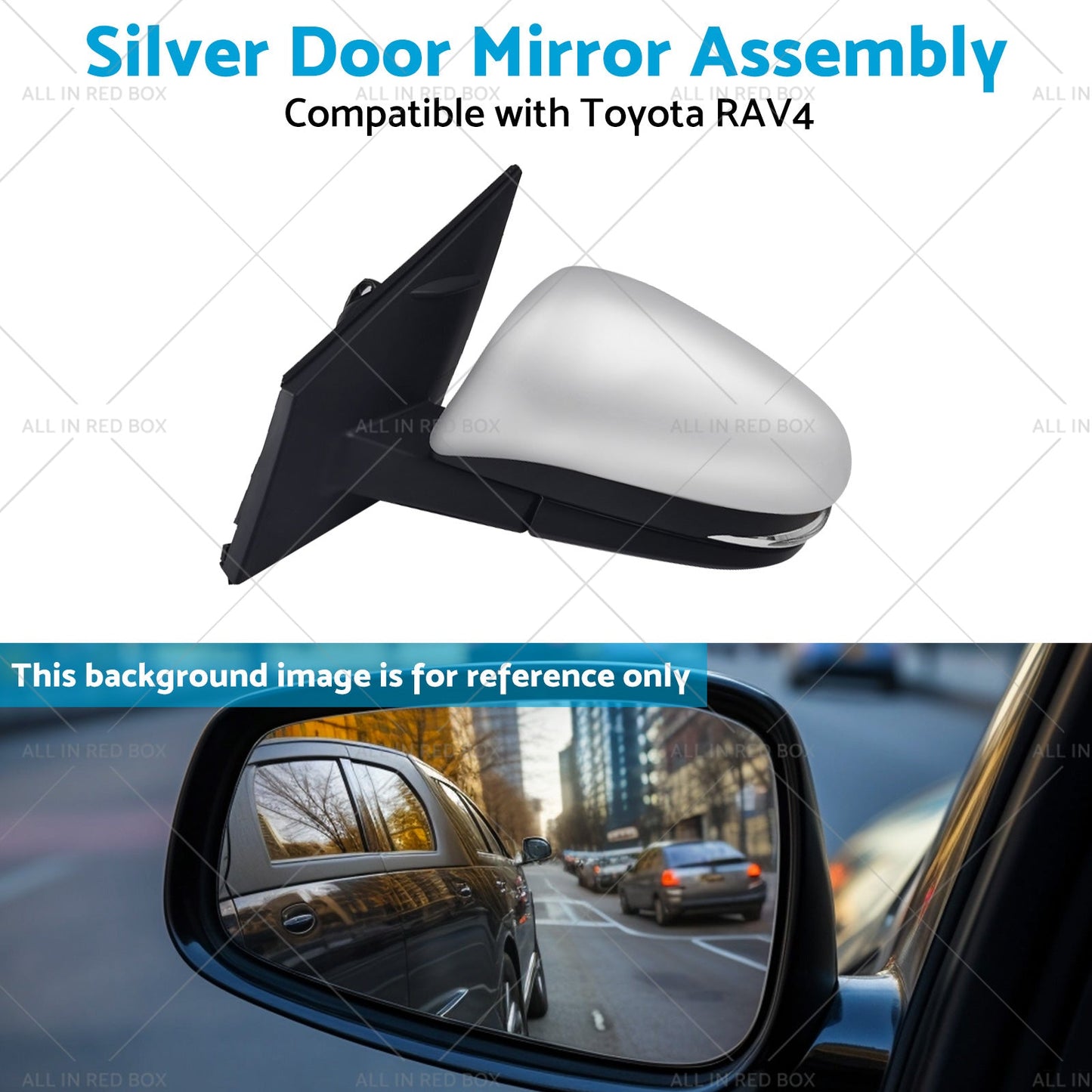 Door Mirror Silver Suitable for Toyota RAV4 2013 - 2018 Left Side 5-wire-3