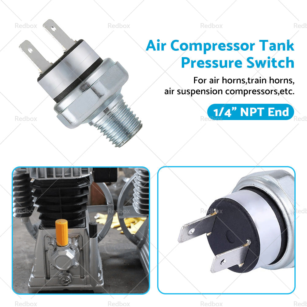 1 4inch NPT End Air Compressor Pressure Tank Control Switch Off Valve 90-120PSI-3