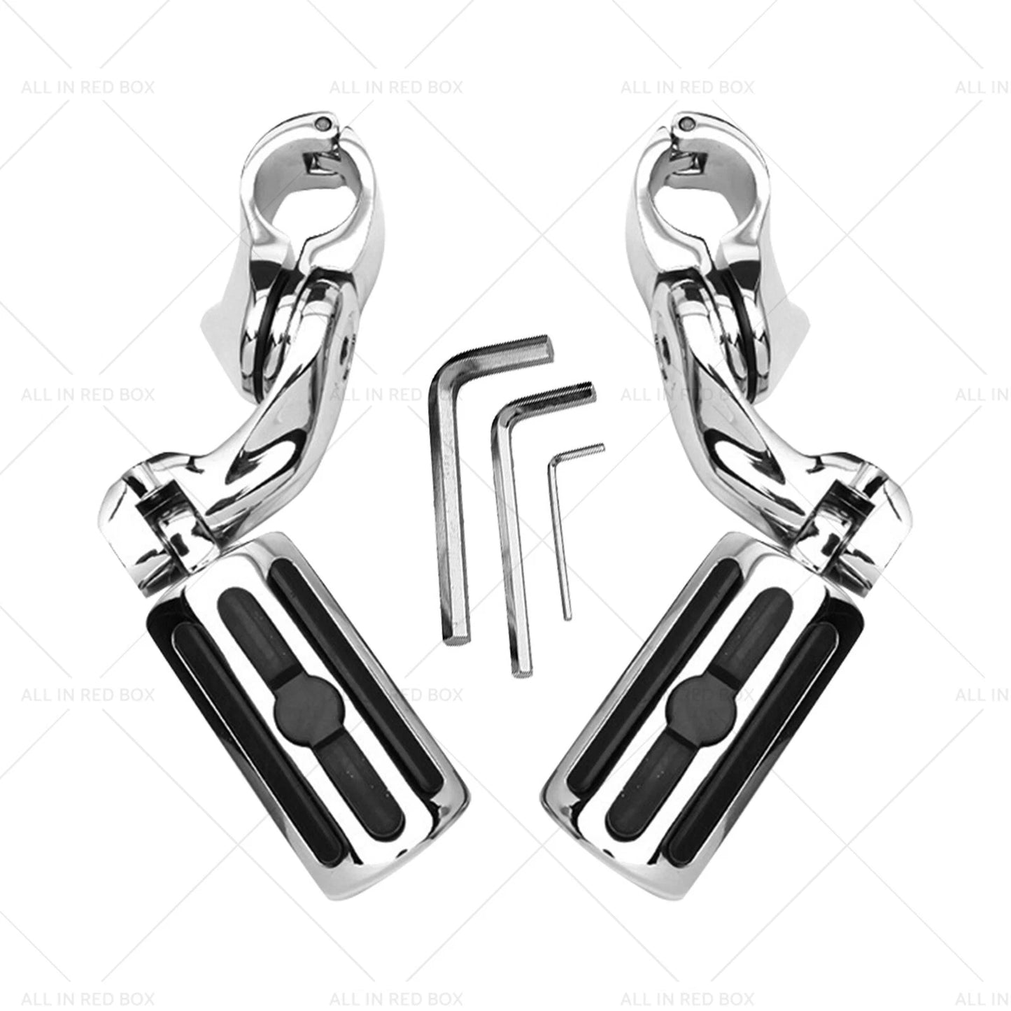 1-1/4" Chrome Motorcycle Highway Foot Pegs for Harley Davidson