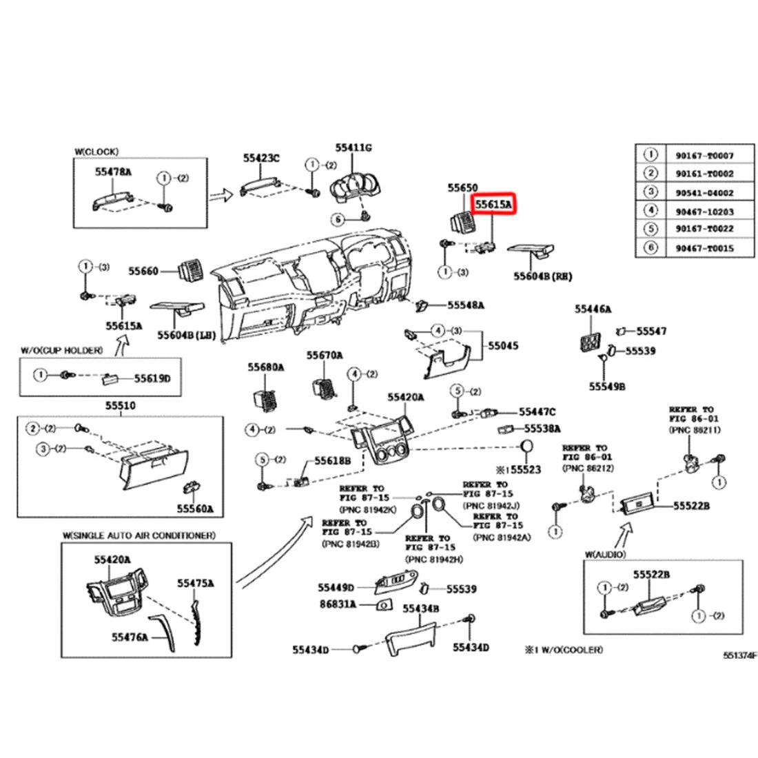 Cup Holder Bracket for Toyota Hilux2004-2016
