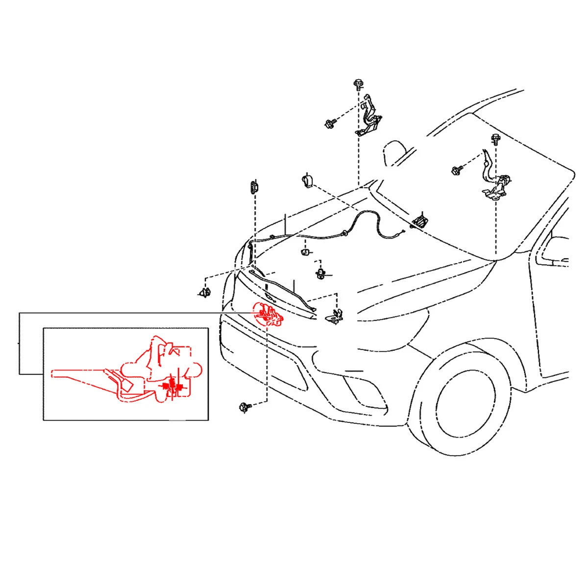Bonnet Latch Lock for Toyota Hilux2015-2024