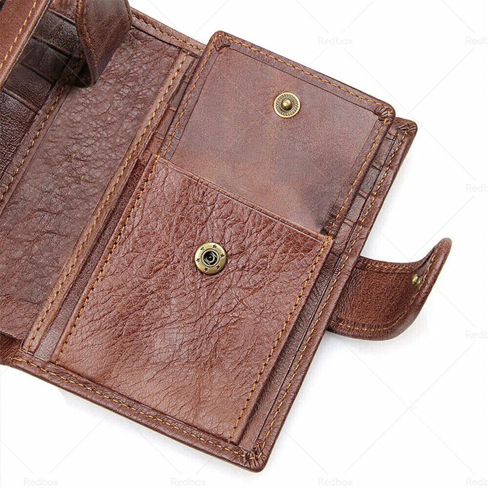 RFID Blocking Leather Wallet for Men - Slim Trifold Credit Card Holder (N/A)