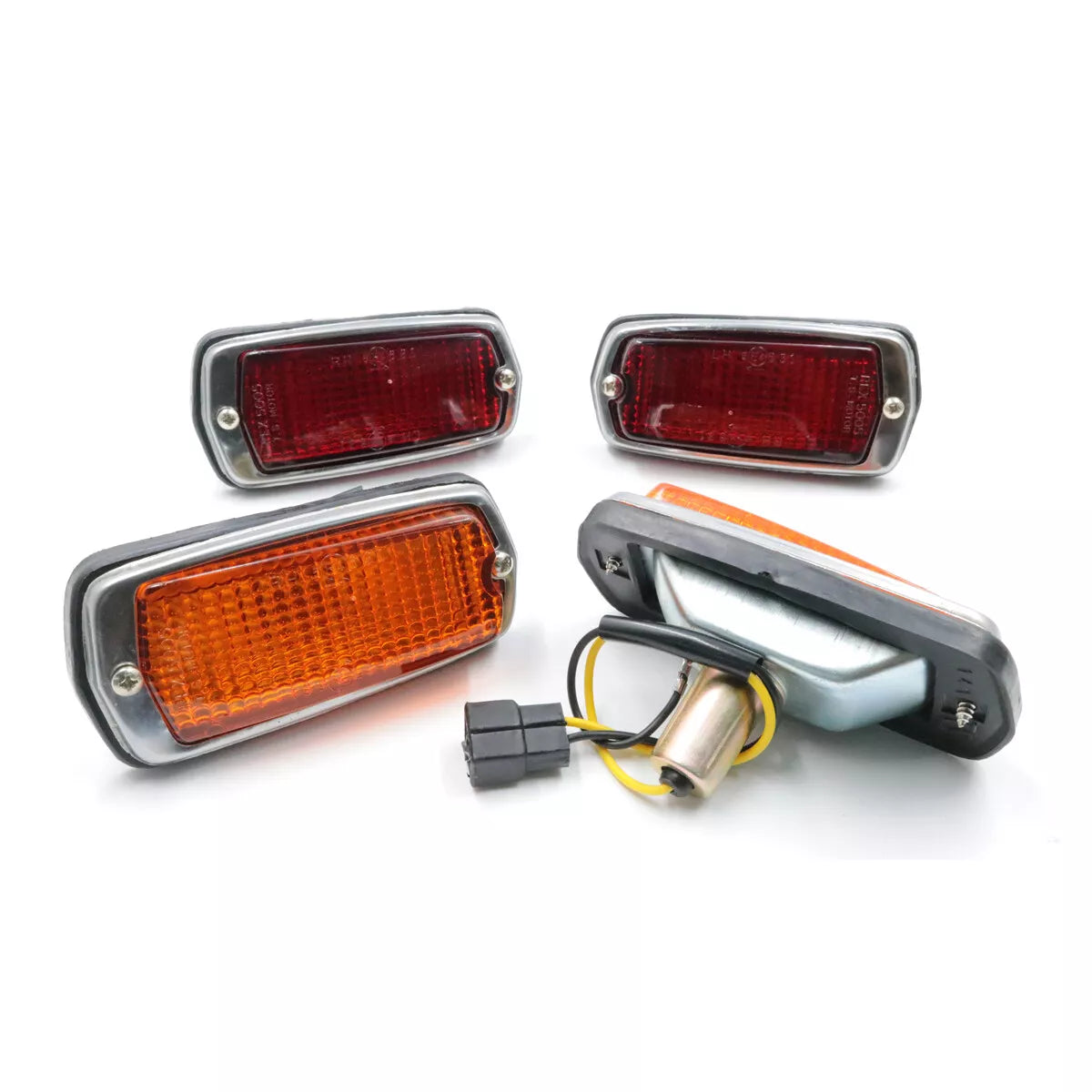 Side Marker Light Set Red Amber for Nissan Datsun 510 1600 120Y B210 240Z