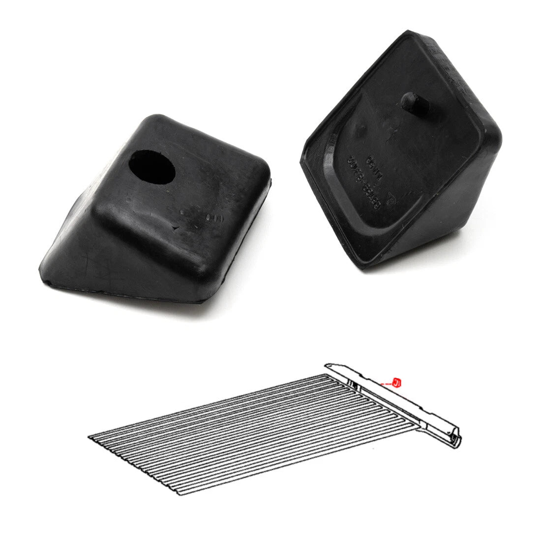 Bumper Gate Rubber Set for Toyota Hilux YN51-YN65 1984-1988
