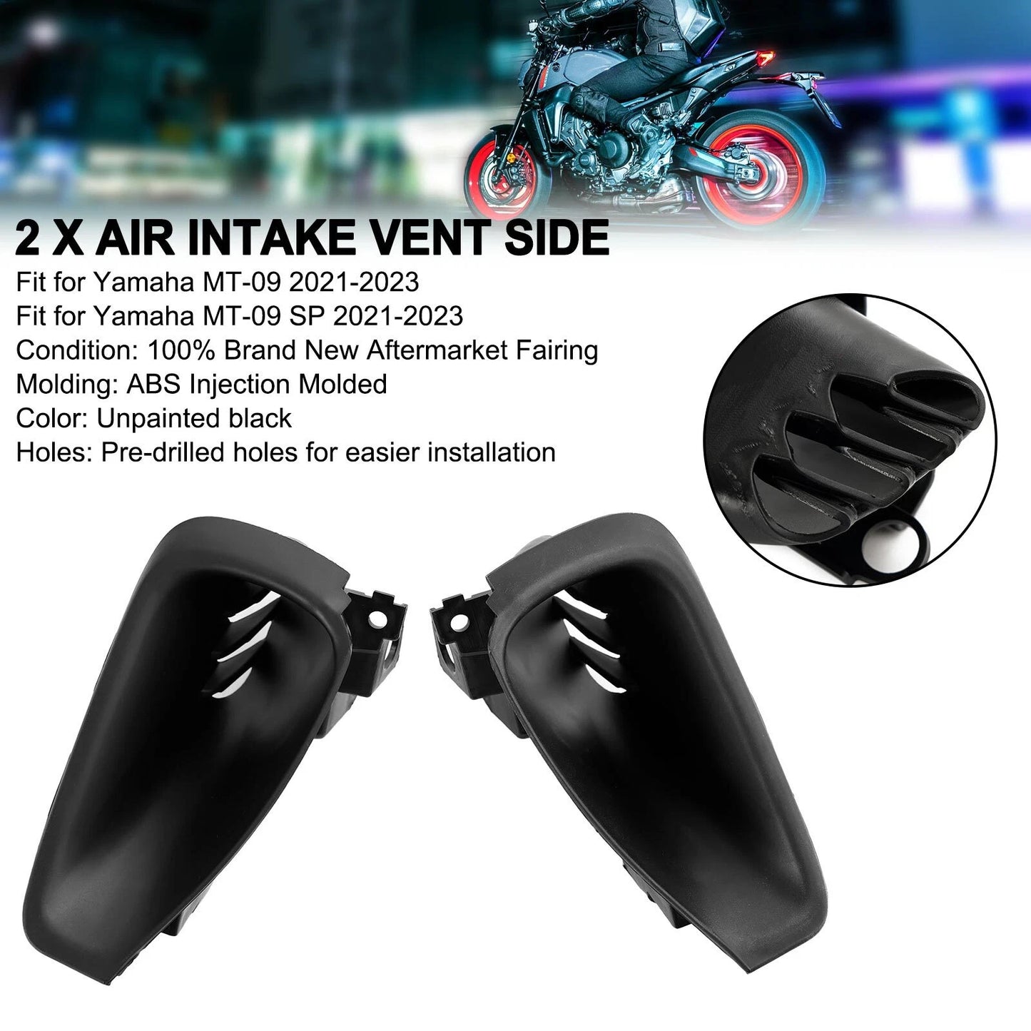 Air Intake Side Fairing for Yamaha MT-09 / MT-09 SP (2021-2023)