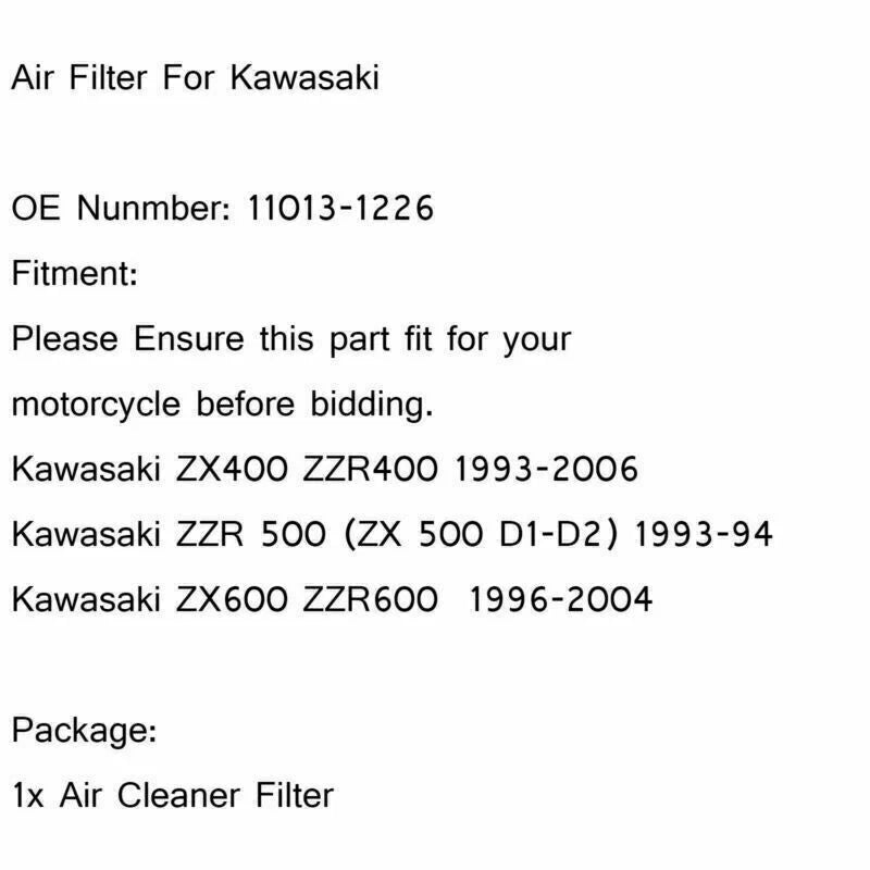 Air Filter for Kawasaki ZX600E/ZZR600 (1998-2002)