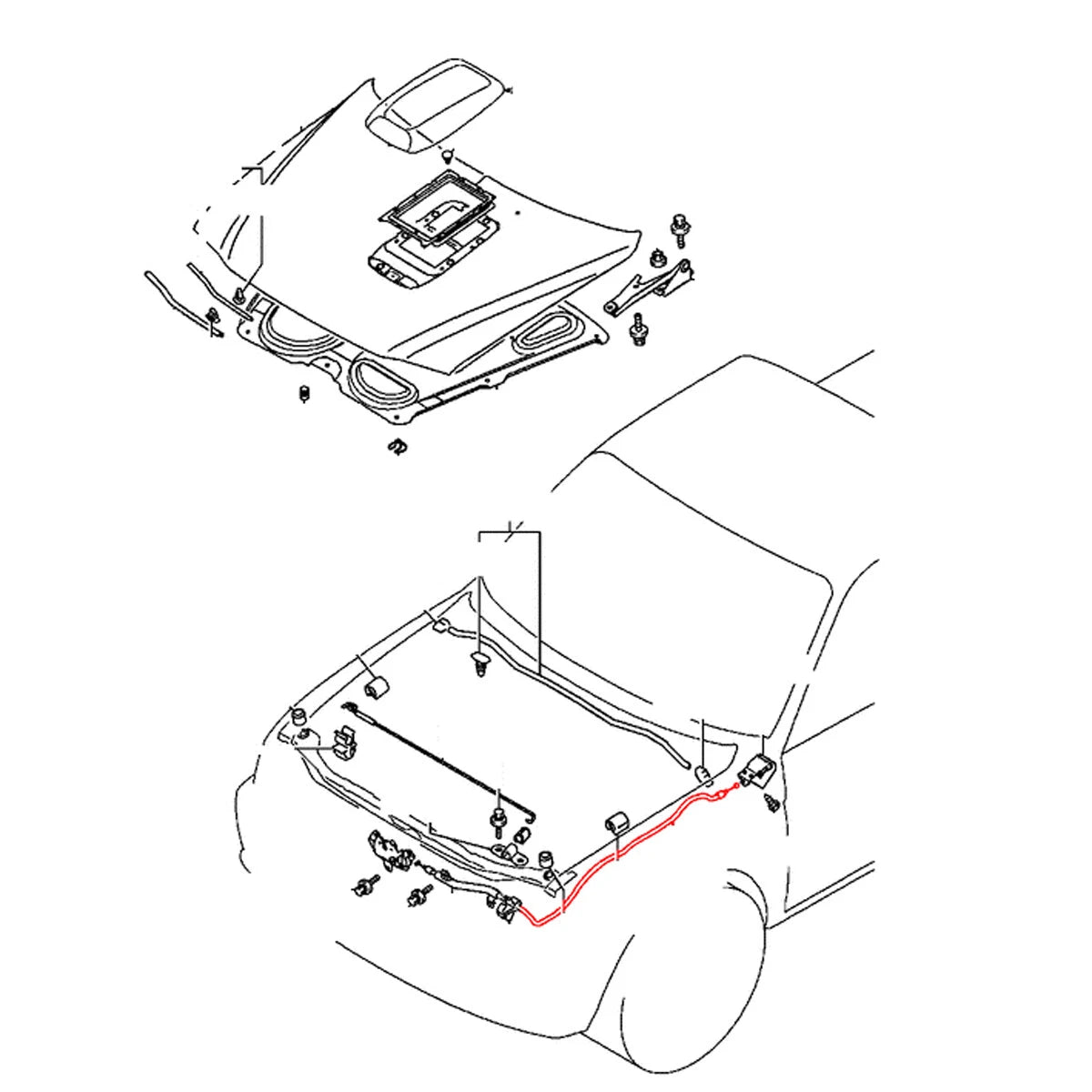 Bonnet Release Cable for Mitsubishi Triton Colt L200 Strada 1996-2006