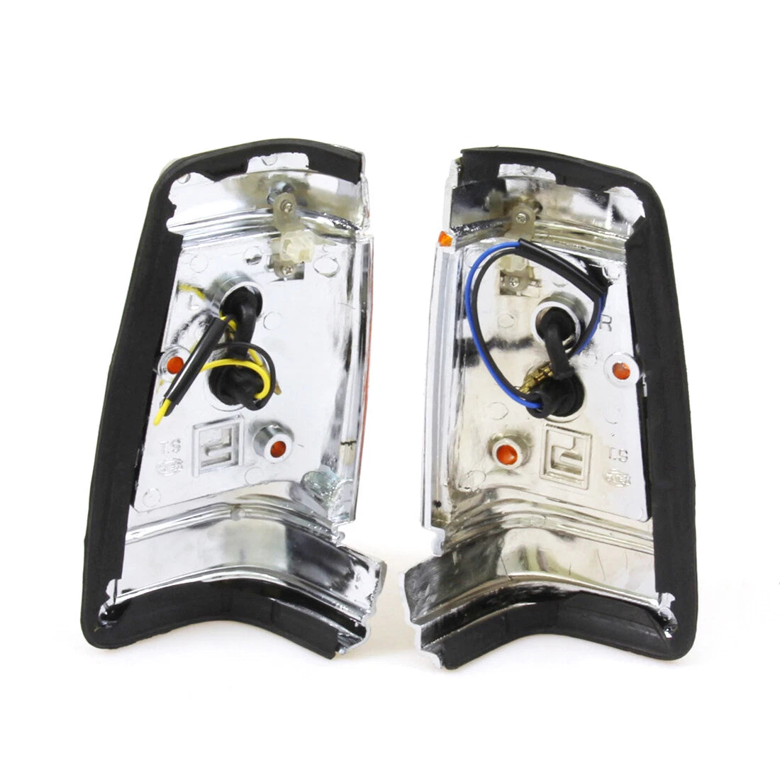 Front Signal Lights Chrome x2 for Nissan Datsun 720 1980-1989