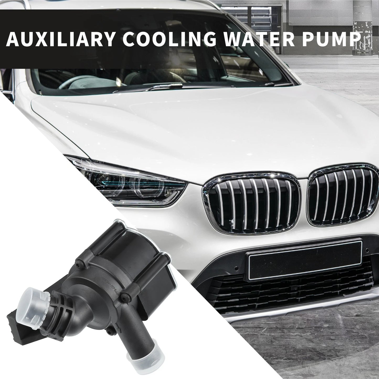 Auxiliary Water Pump for BMW X5 X6 2008-2019 (2 x No. 64119130387, 64119230233)