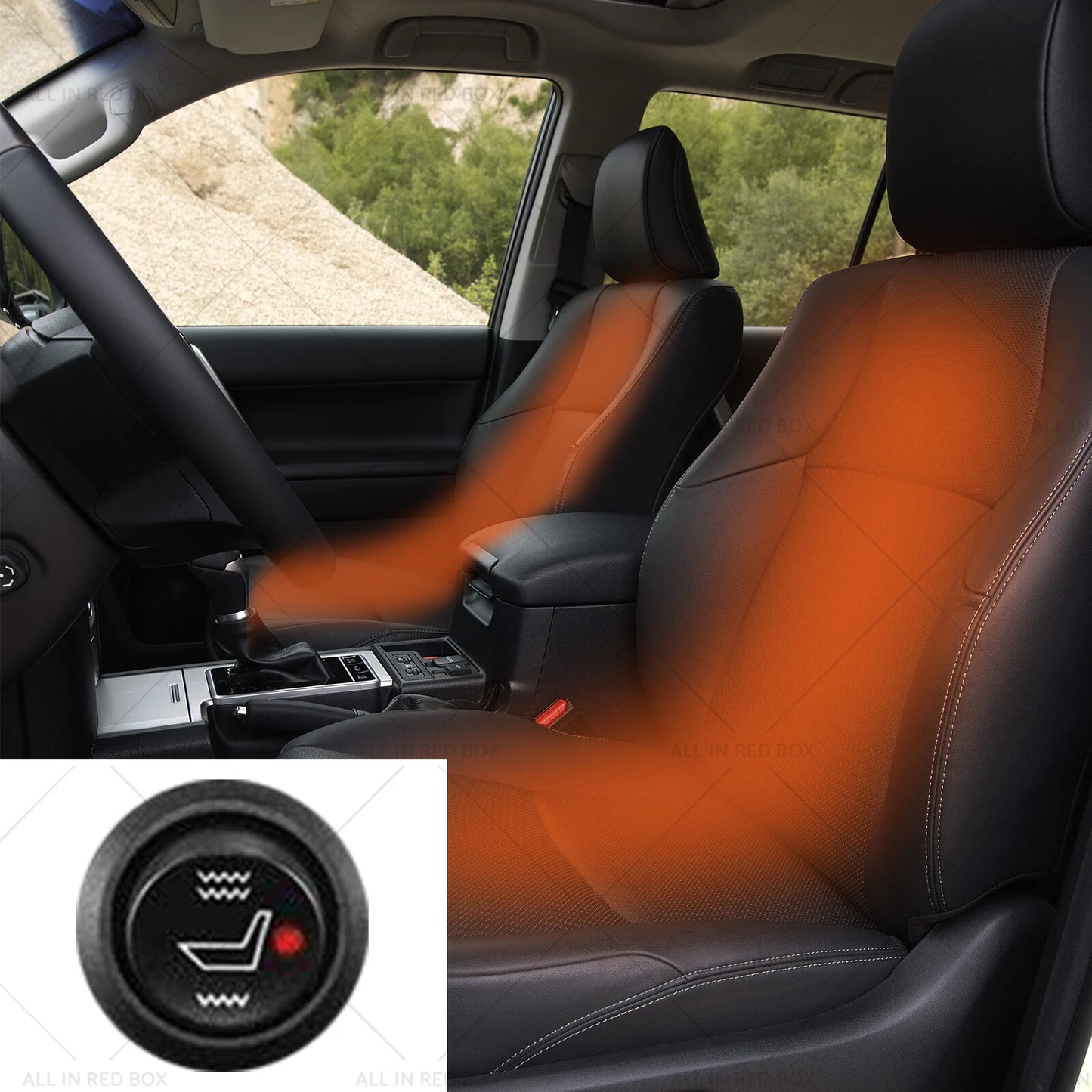 4PCS Heated Seat Heater Kit for Universal Cars with Round Switch (N/A)