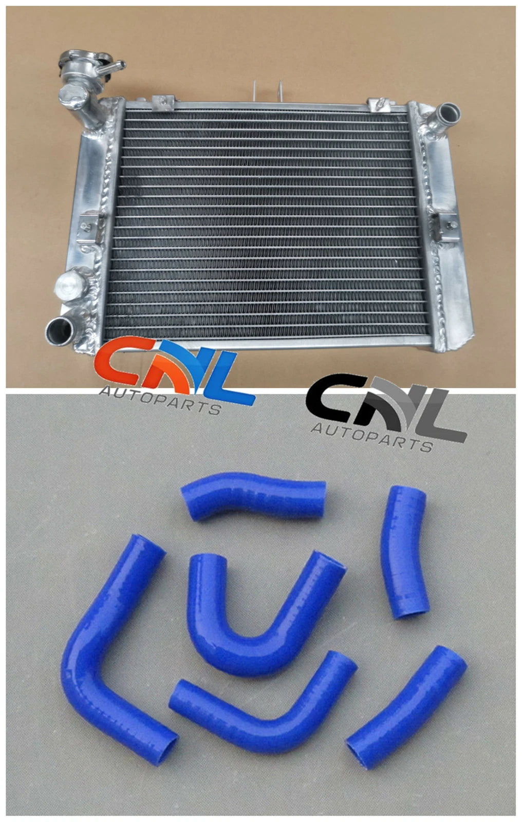 Aluminum Radiator + Blue Silicone Hose for Honda V65 Magna (1983-1985)