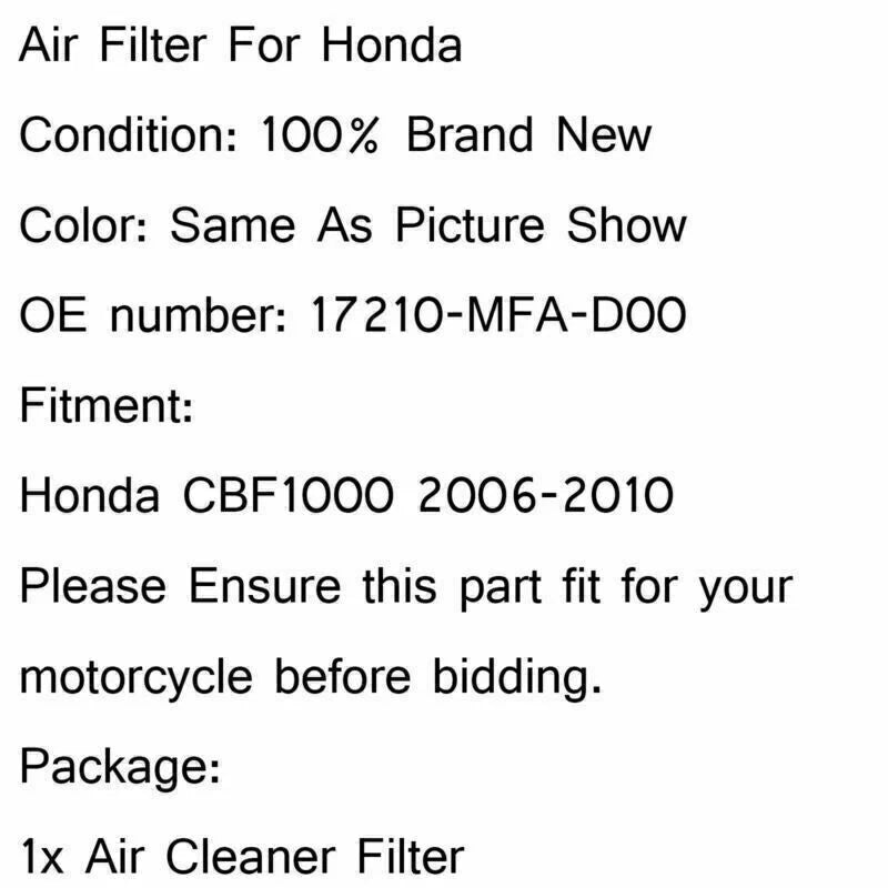 Air Filter for Honda CBF1000 (2006-2010)