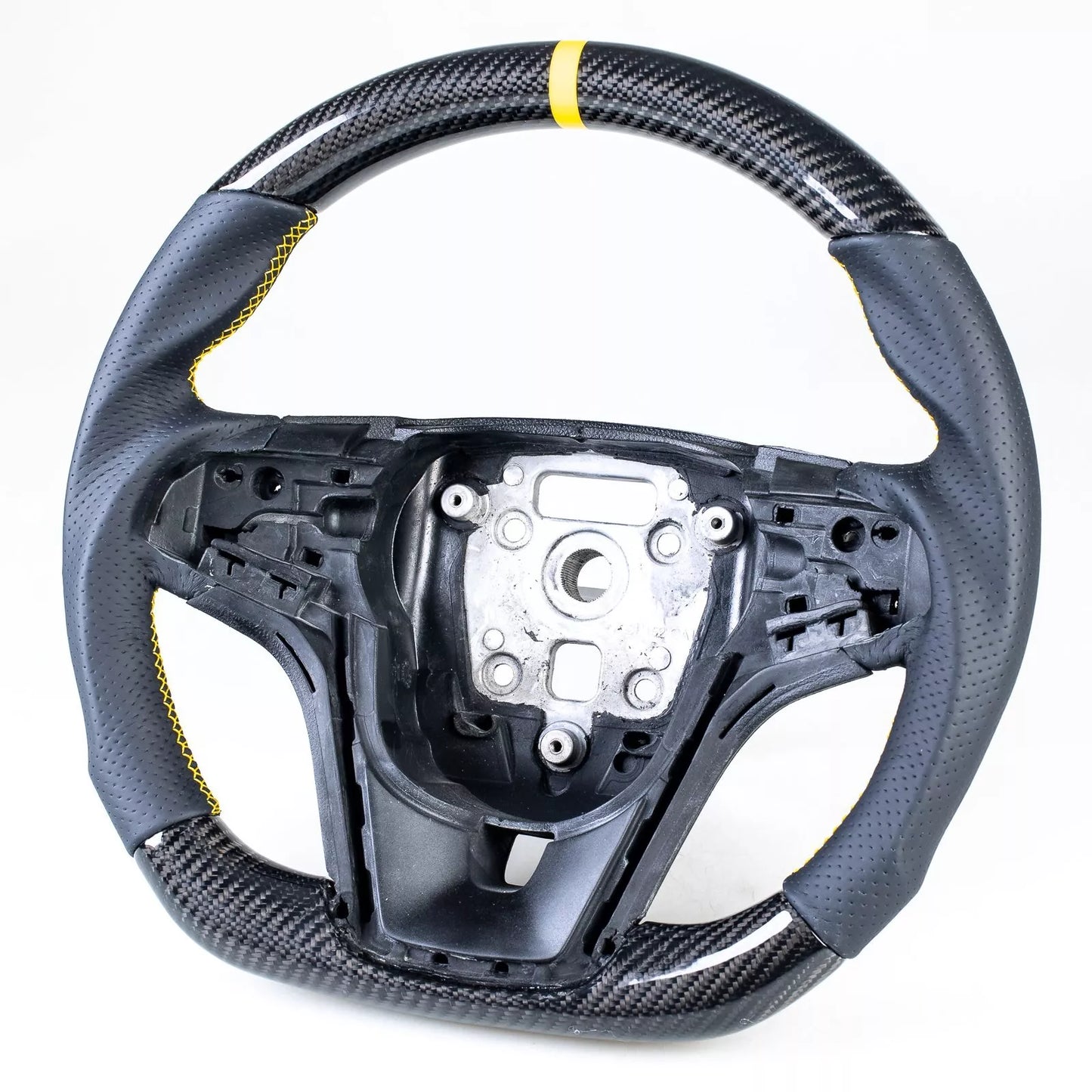 Carbon Flat Bottom Leather Steering Wheel for Chevrolet Camaro (2012-2015)