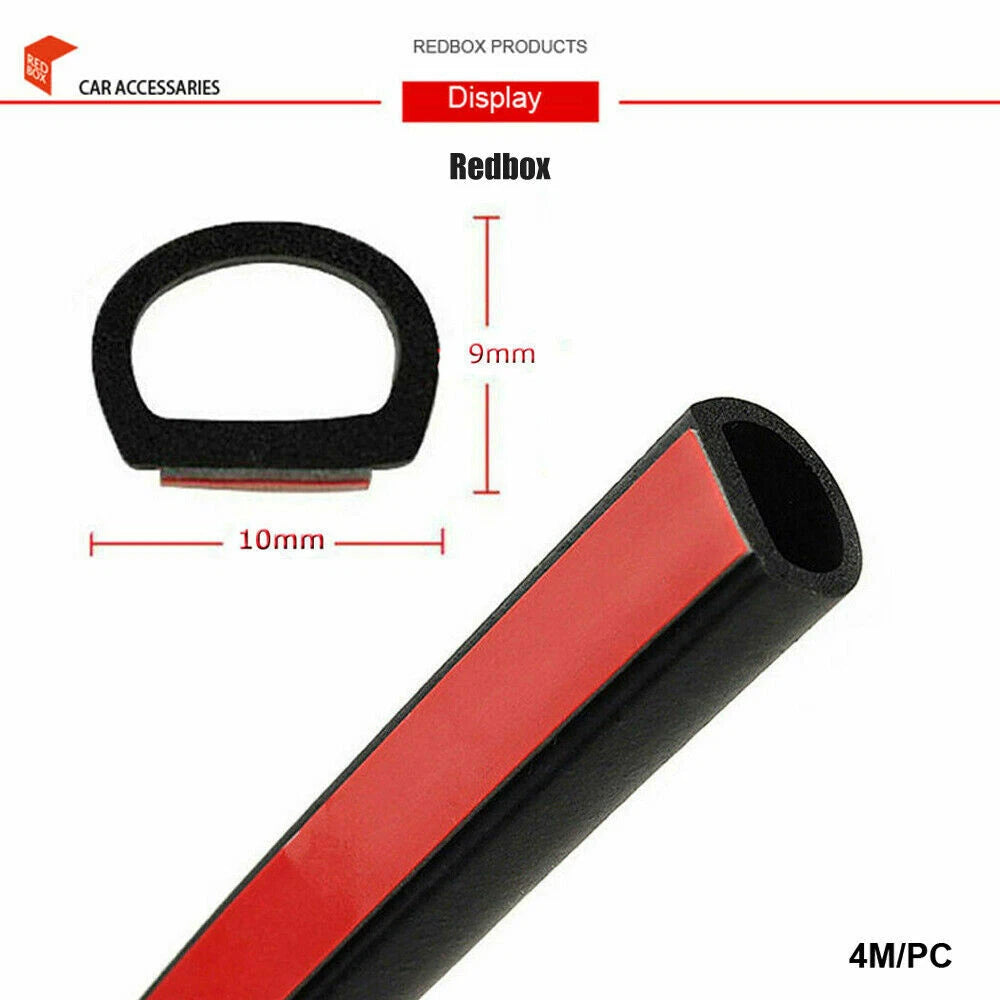 D-shape Weatherstrip Seal for Car Truck Door (8M x 9mm x 10mm) (2020-2023)