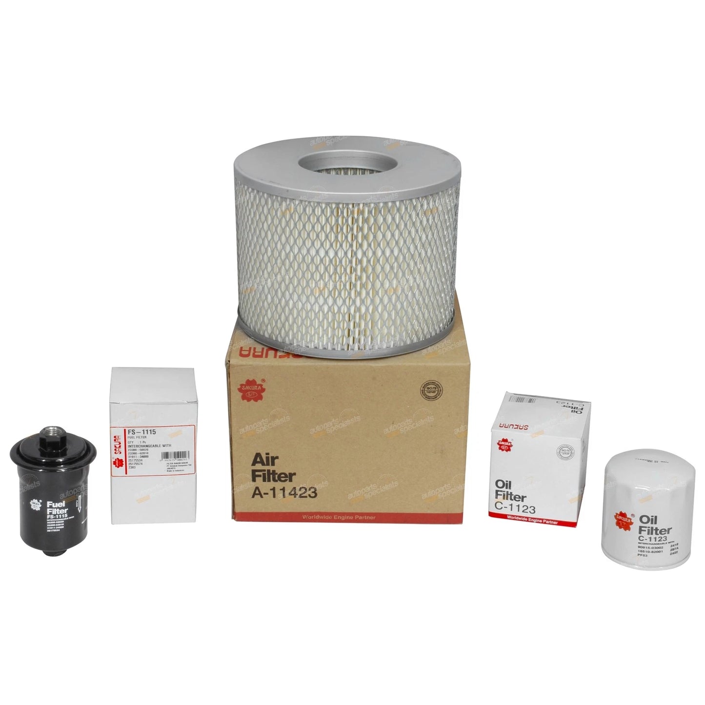 Air, Oil & Fuel Filter Kit for Landcruiser Prado VZJ95R (1996-2002)