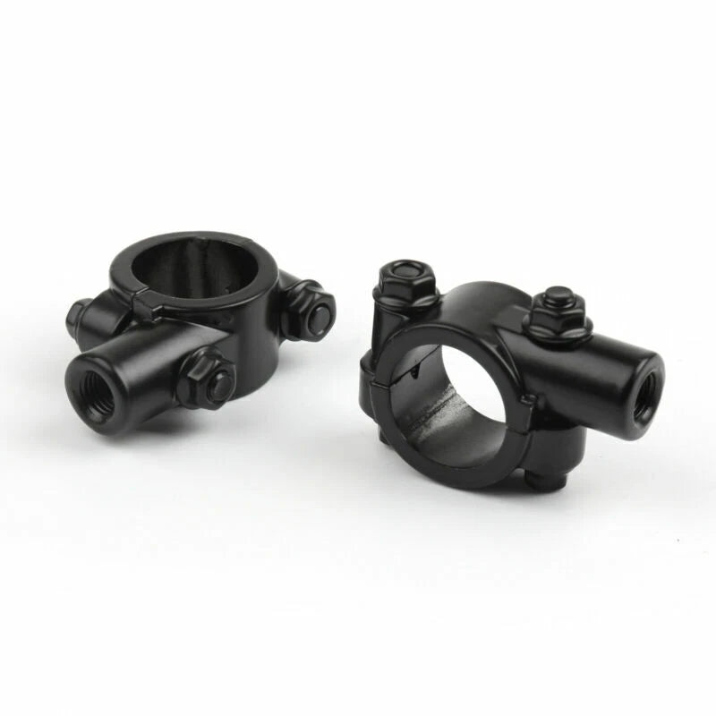 1" Handlebar Clamp for Motorcycle Bike - 10MM Thread Mirror Mount