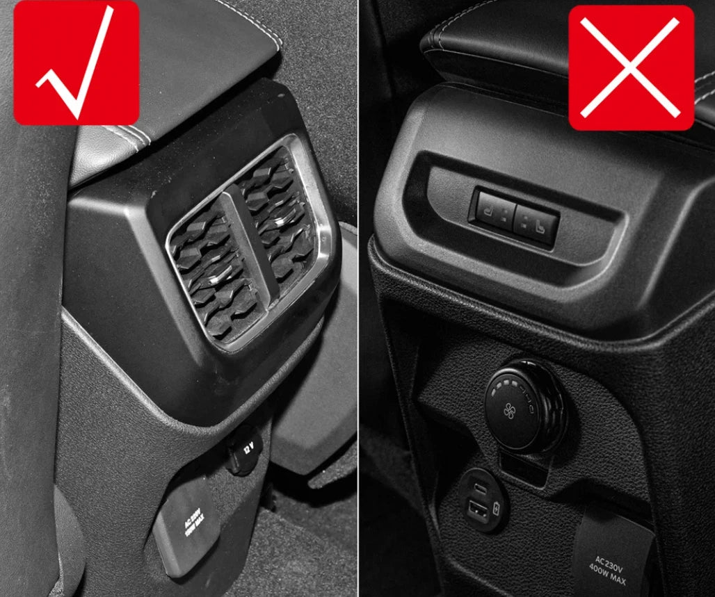 Rear Air Vent Outlet Lid Frame Cover Trim for Ford Ranger (2023)