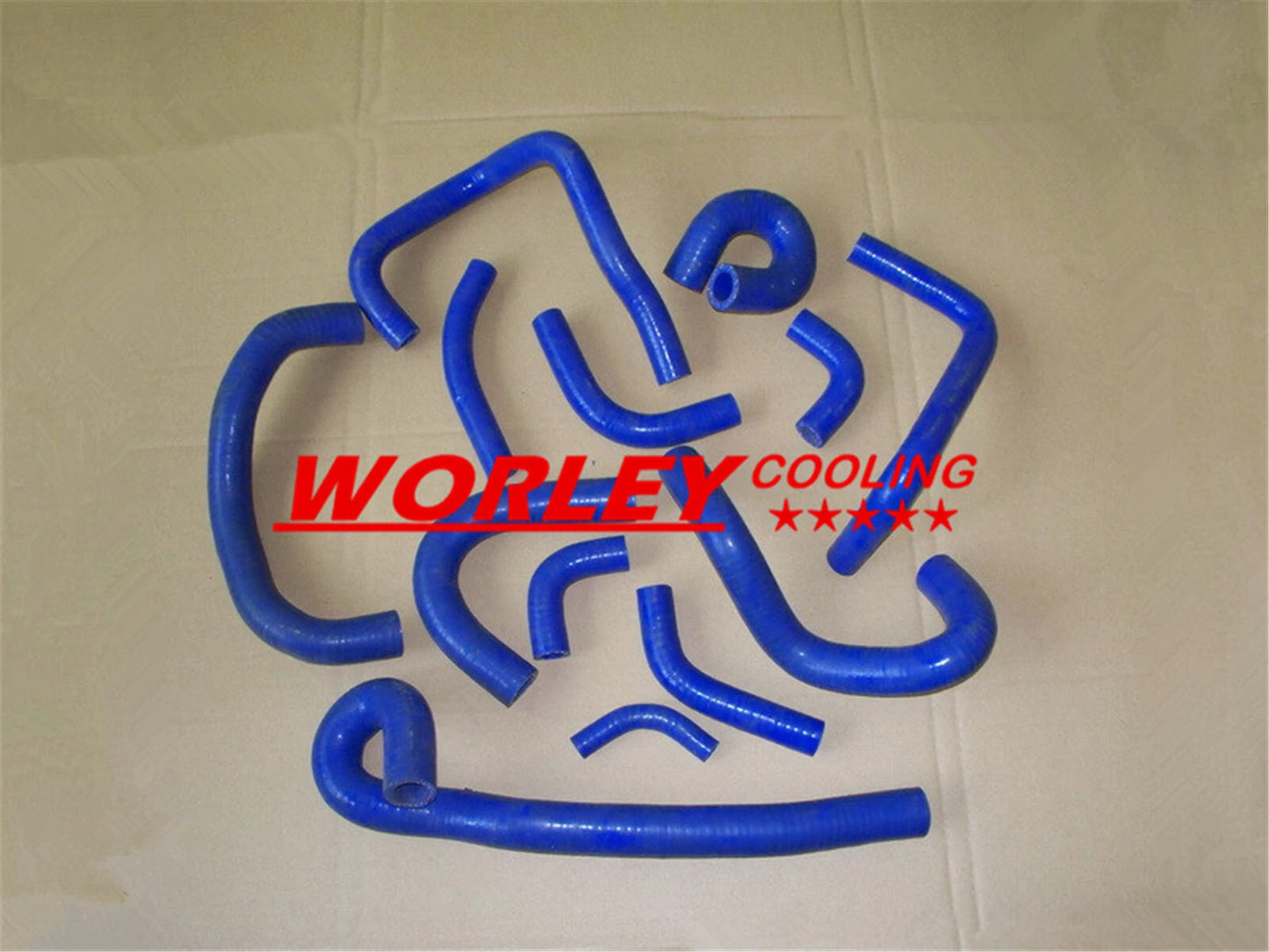 Aluminum Radiator + Blue Hose for Nissan R33 R34 GT GTT GTR (1995-2002)