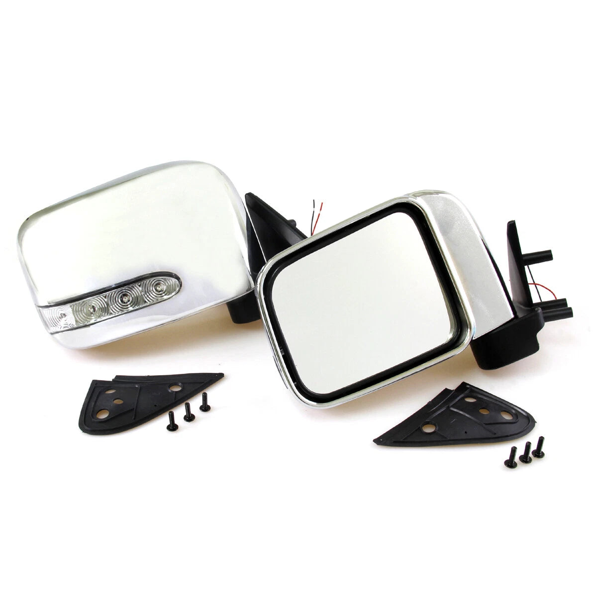Chrome Door Mirrors LED for Nissan D22 Navara 1997-2004
