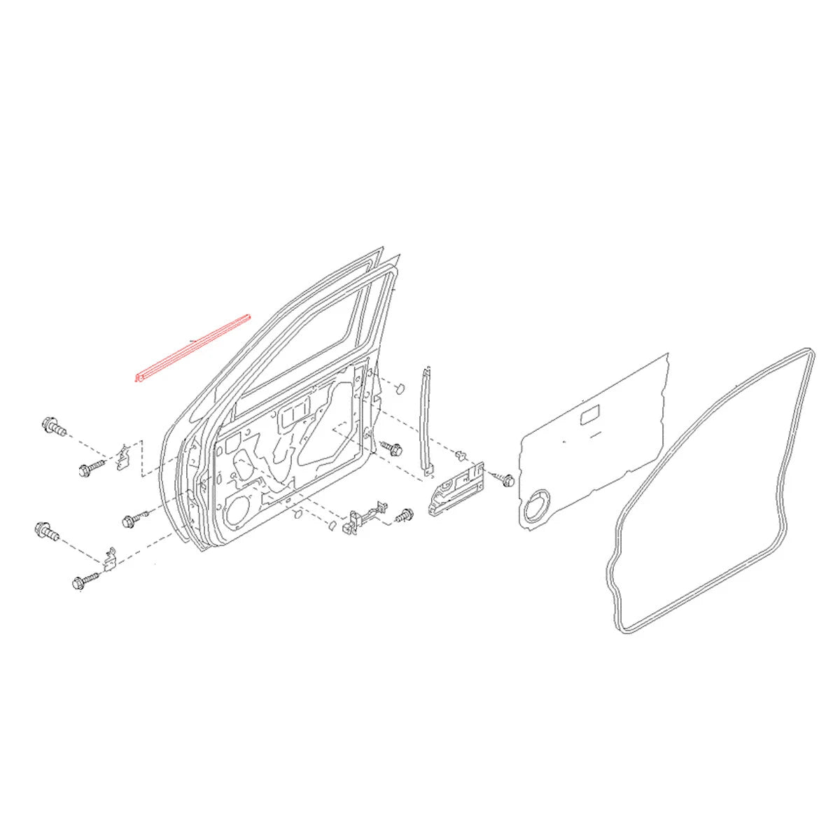 FR Door Belt Moulding Outer for Nissan Navara D22 NP300