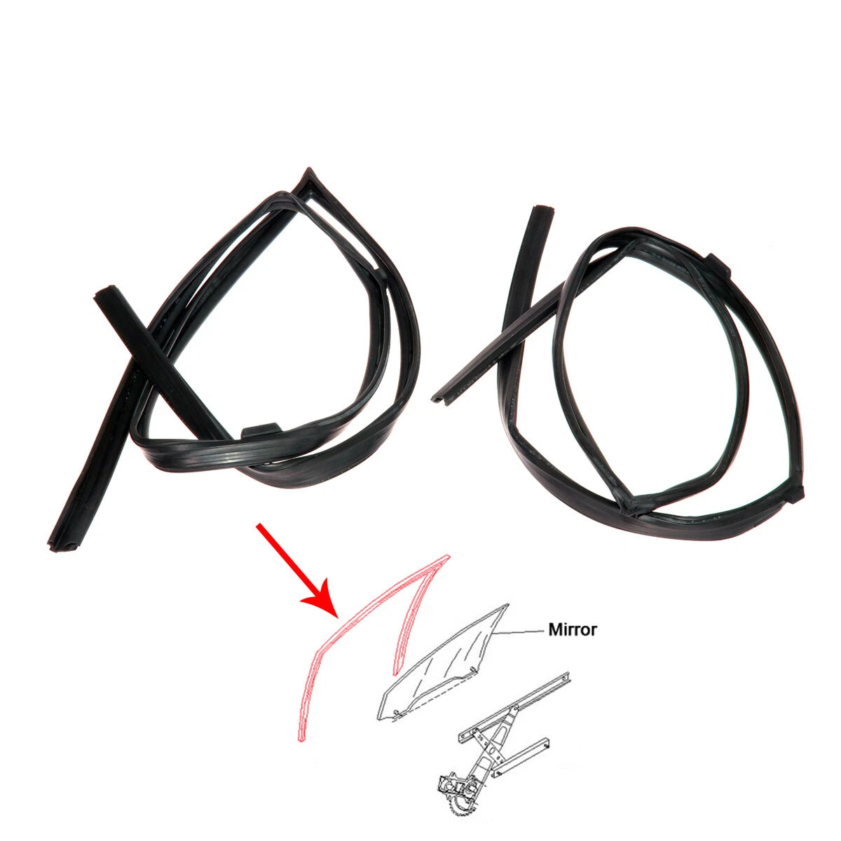 Front Door Glass Run Rubber for Nissan AD NV Pickup/Sunny Wagon N14