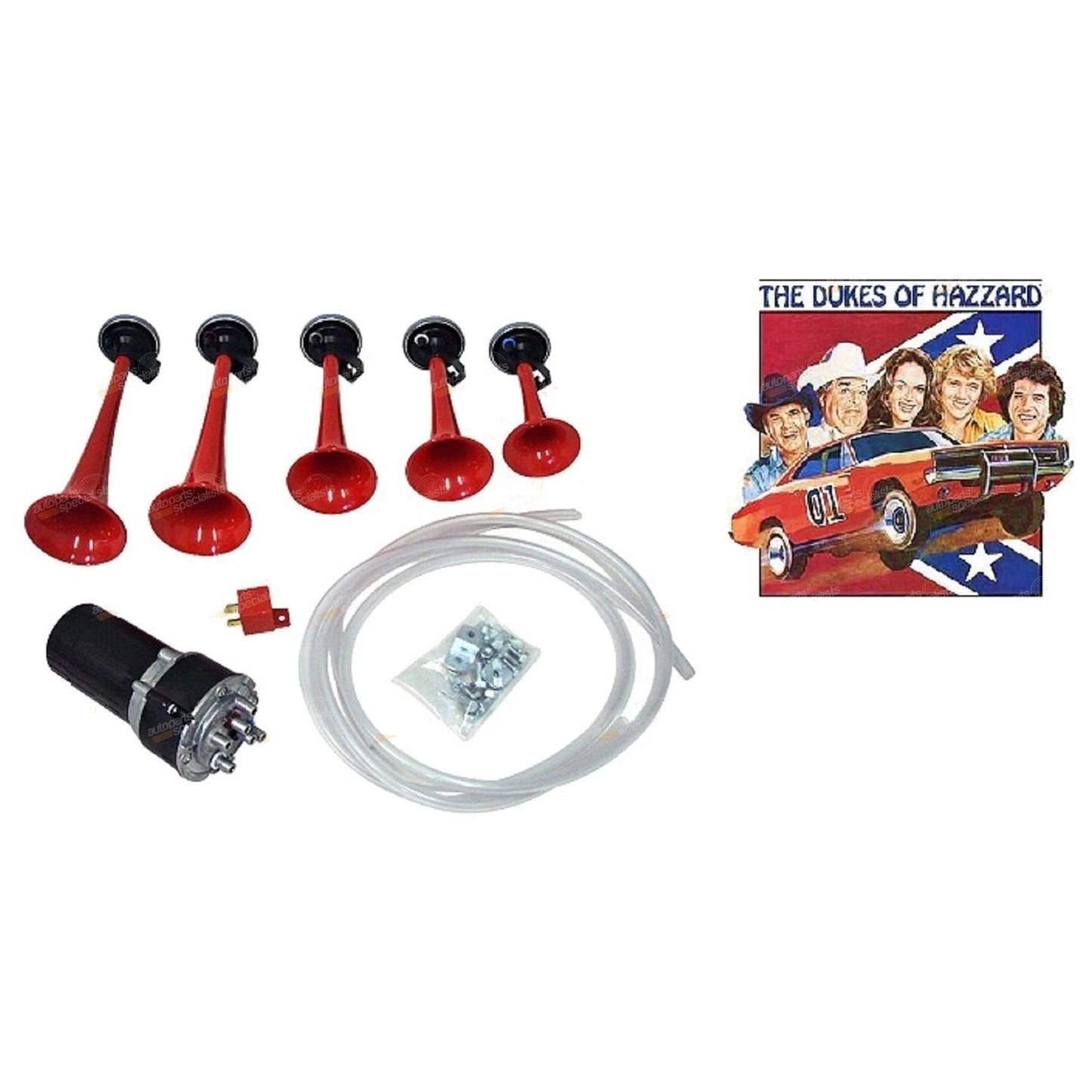 Air Horn Kit for General Lee (Dukes of Hazzard) 12V