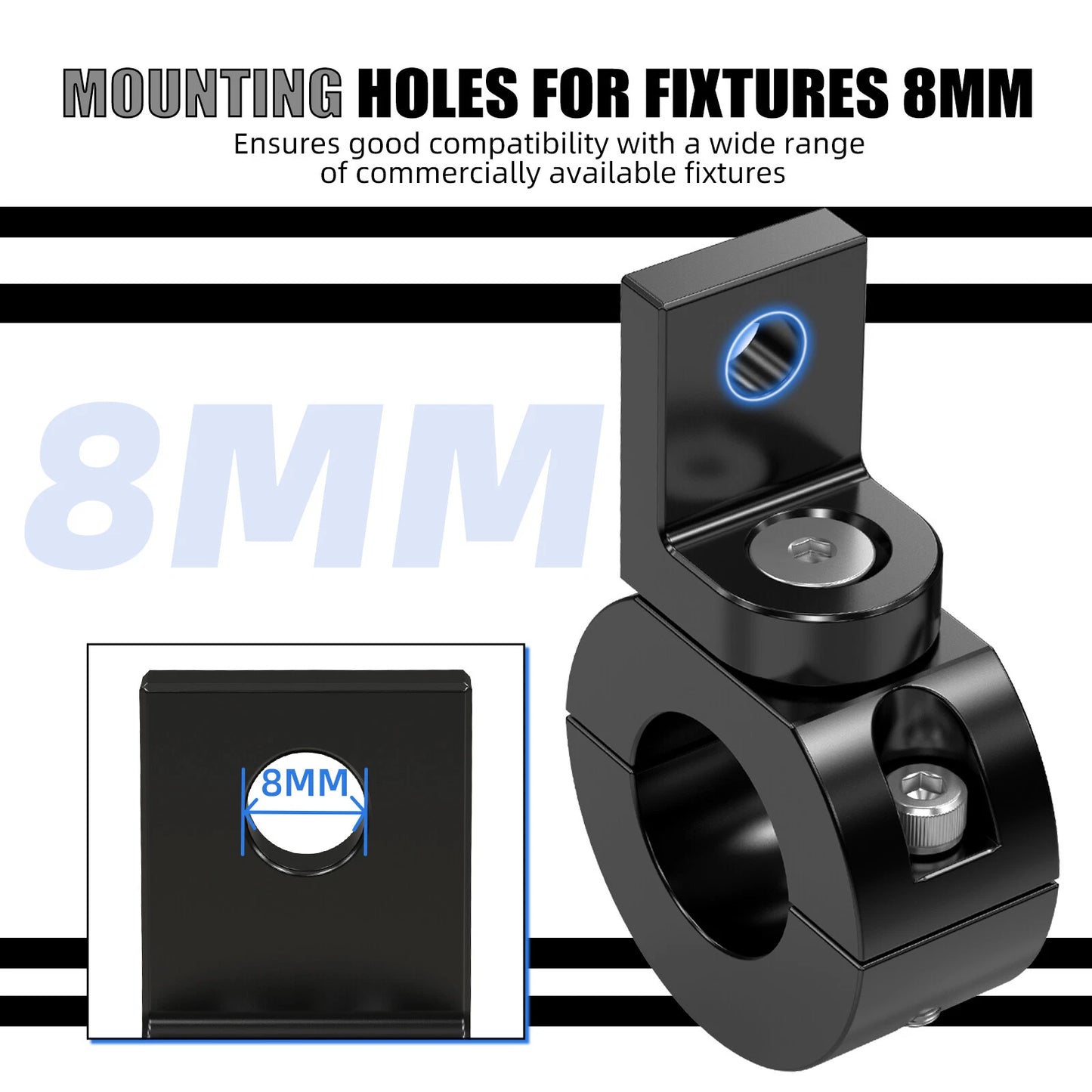1" Bumper Clamp Light Mount for Yamaha Tenere 700 (2019-2023)