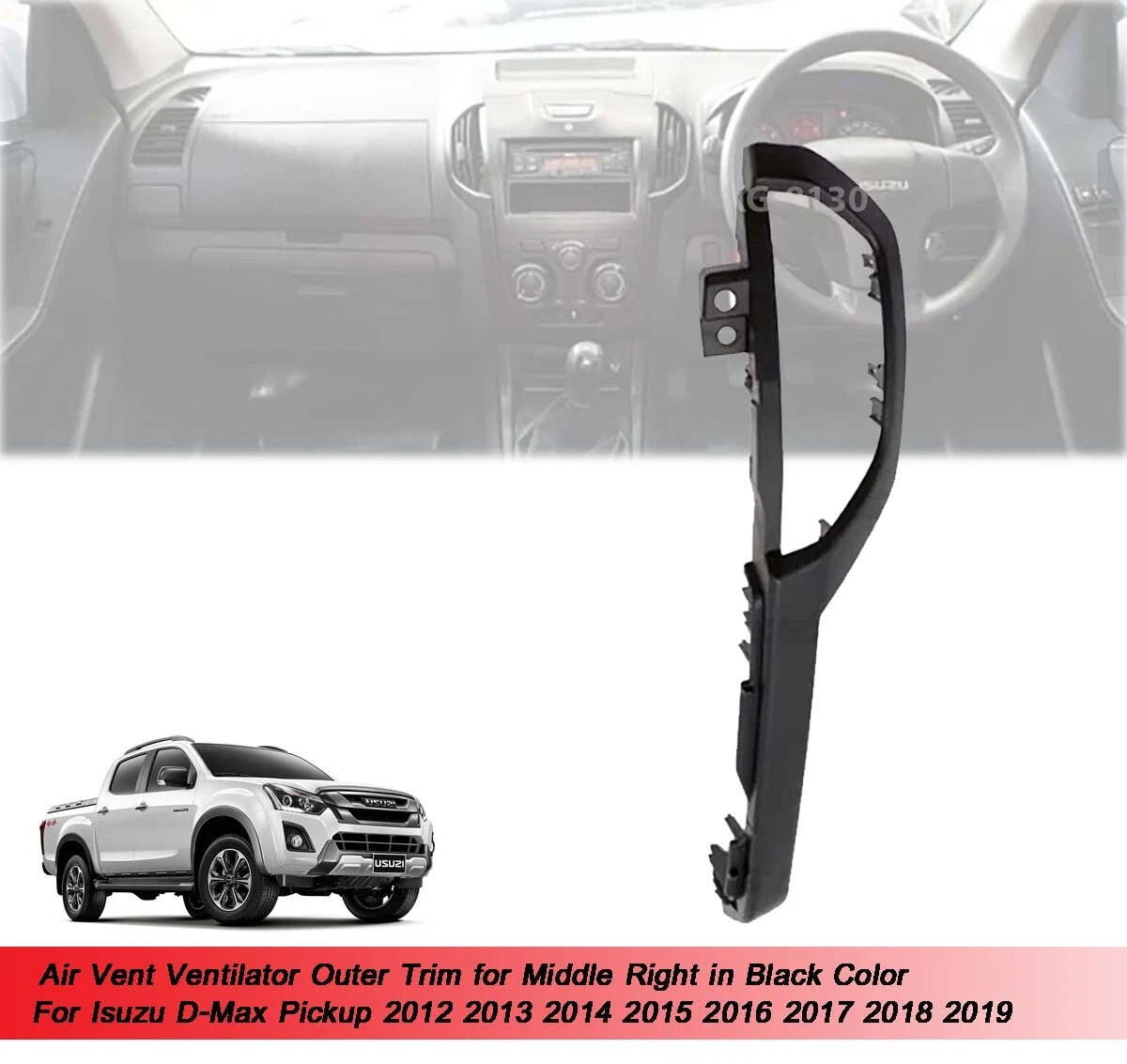 Air Vent Trim Cover for Isuzu Dmax D-Max (2012-2019)