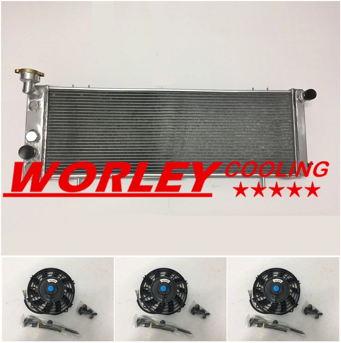 Alloy Radiator & 3 Fans for Jeep Cherokee 2.5L L4 (1995-2001)