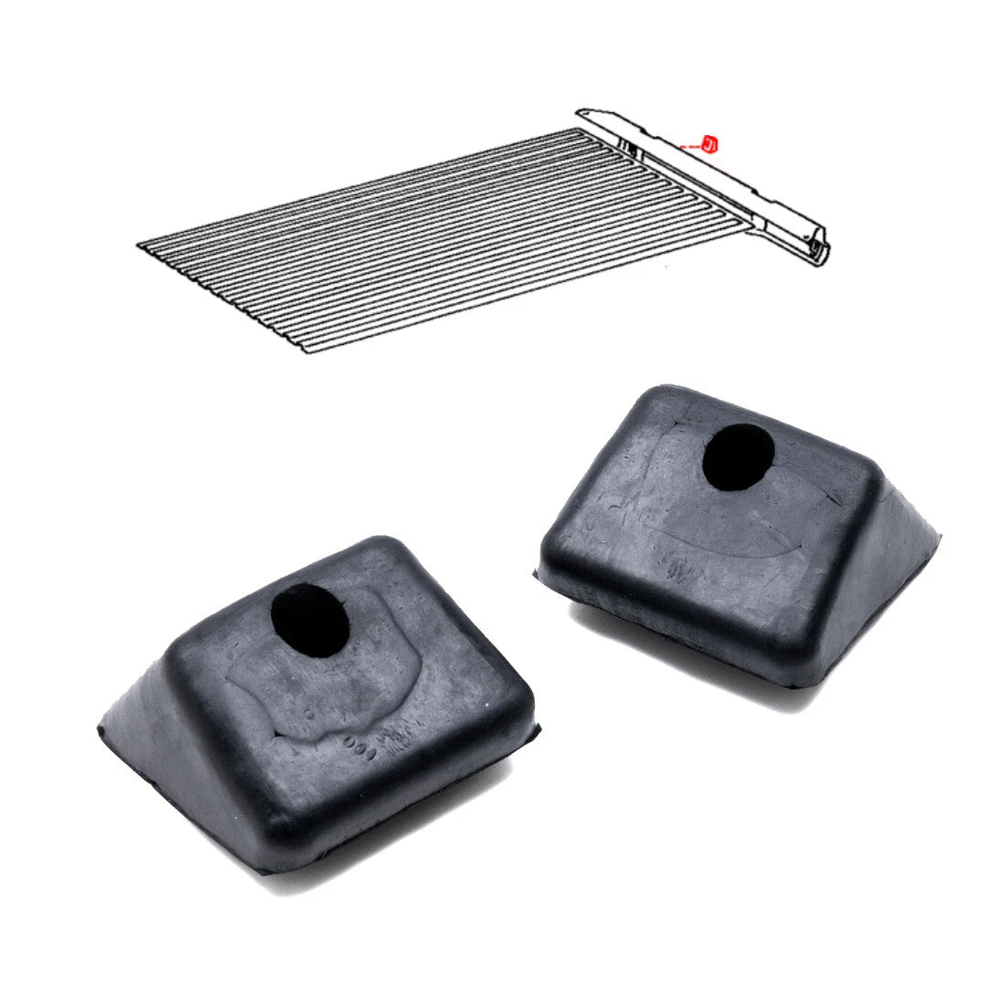 Bumper Gate Rubber 2 Pcs for Toyota Hilux 1983-1988