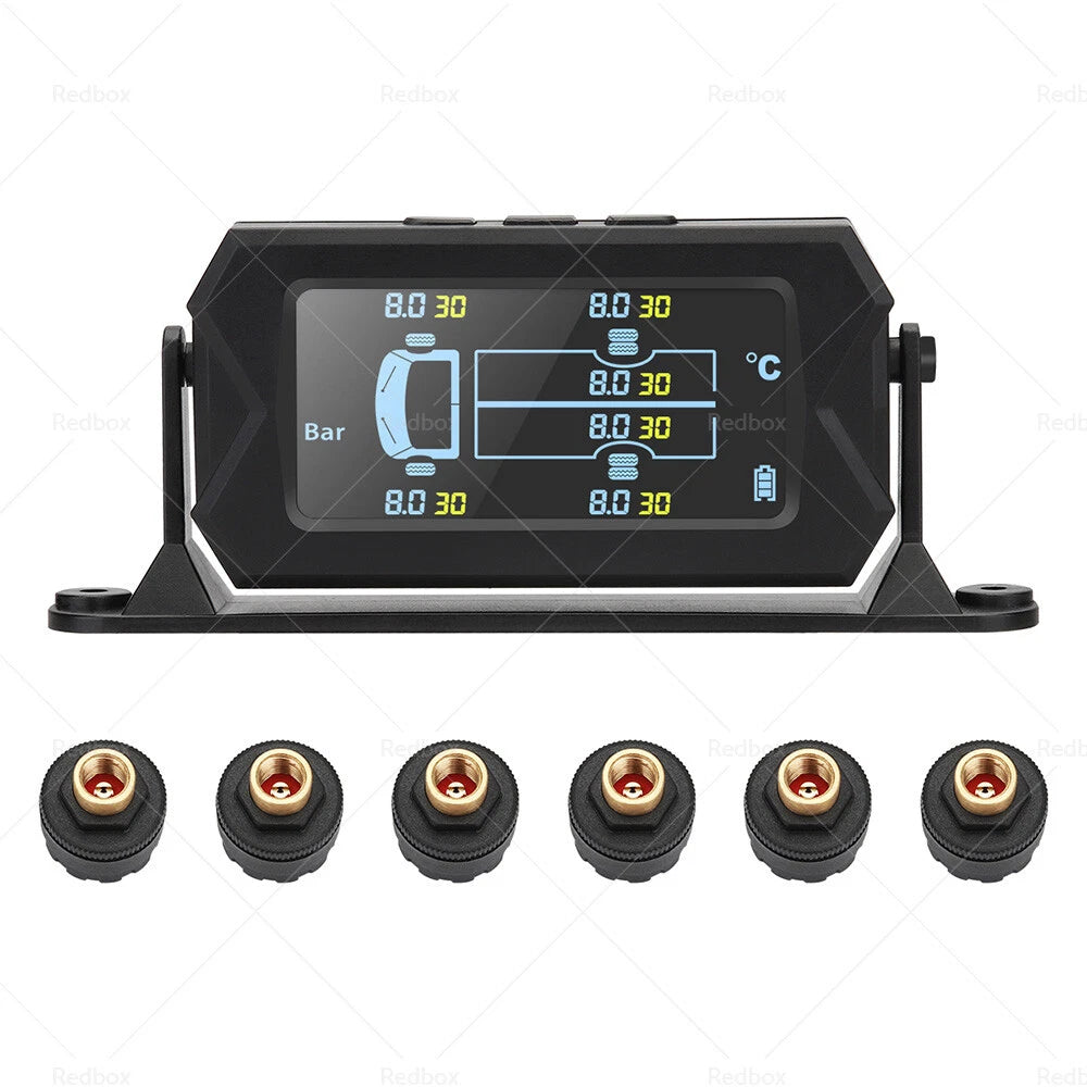 6 x Wheel Sensors for Solar Tyre Pressure Monitoring System for Caravan Truck Trailer